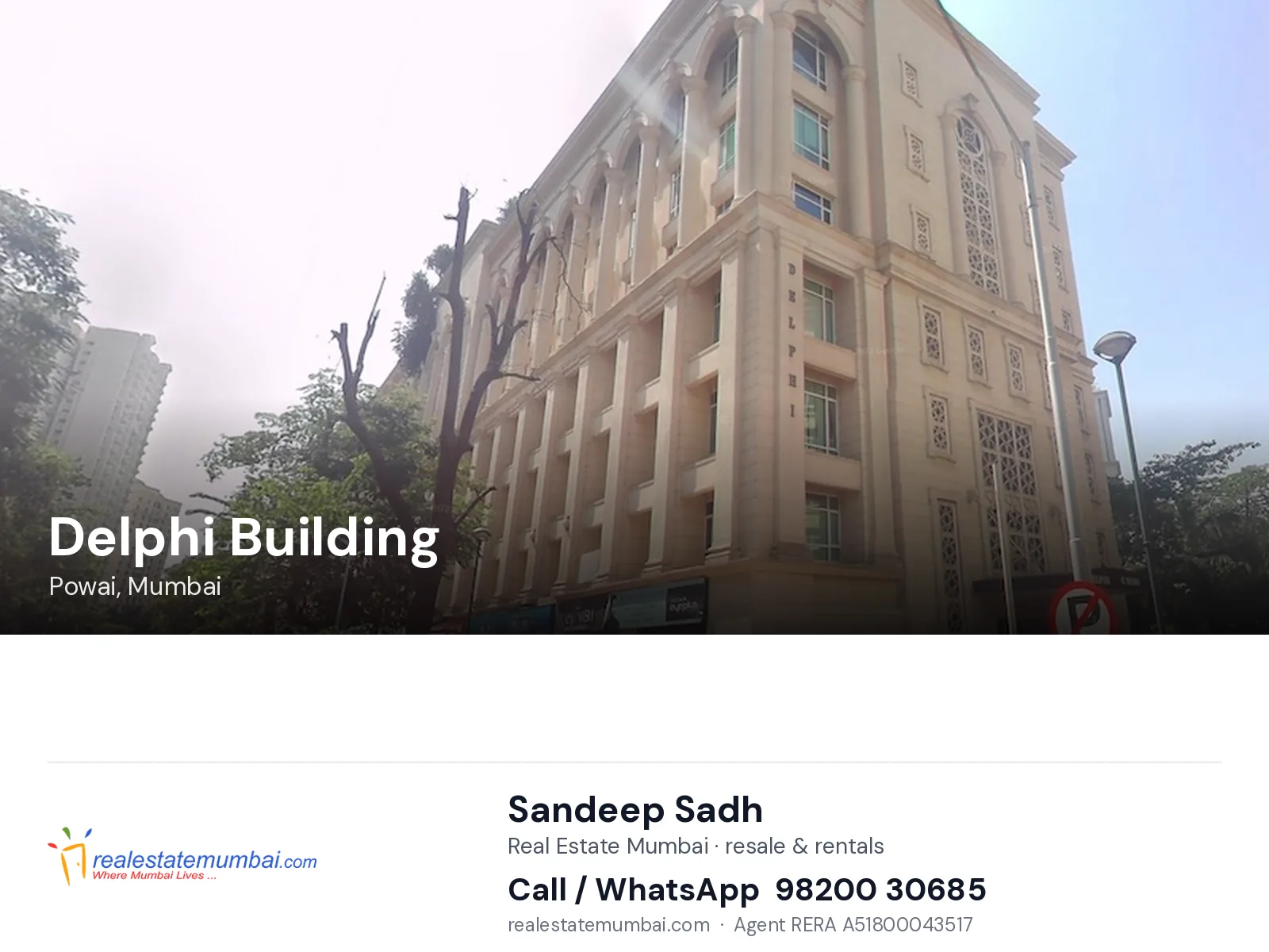 Delphi Building, Powai, Mumbai — flats | Real Estate Mumbai, Sandeep Sadh 98200 30685
