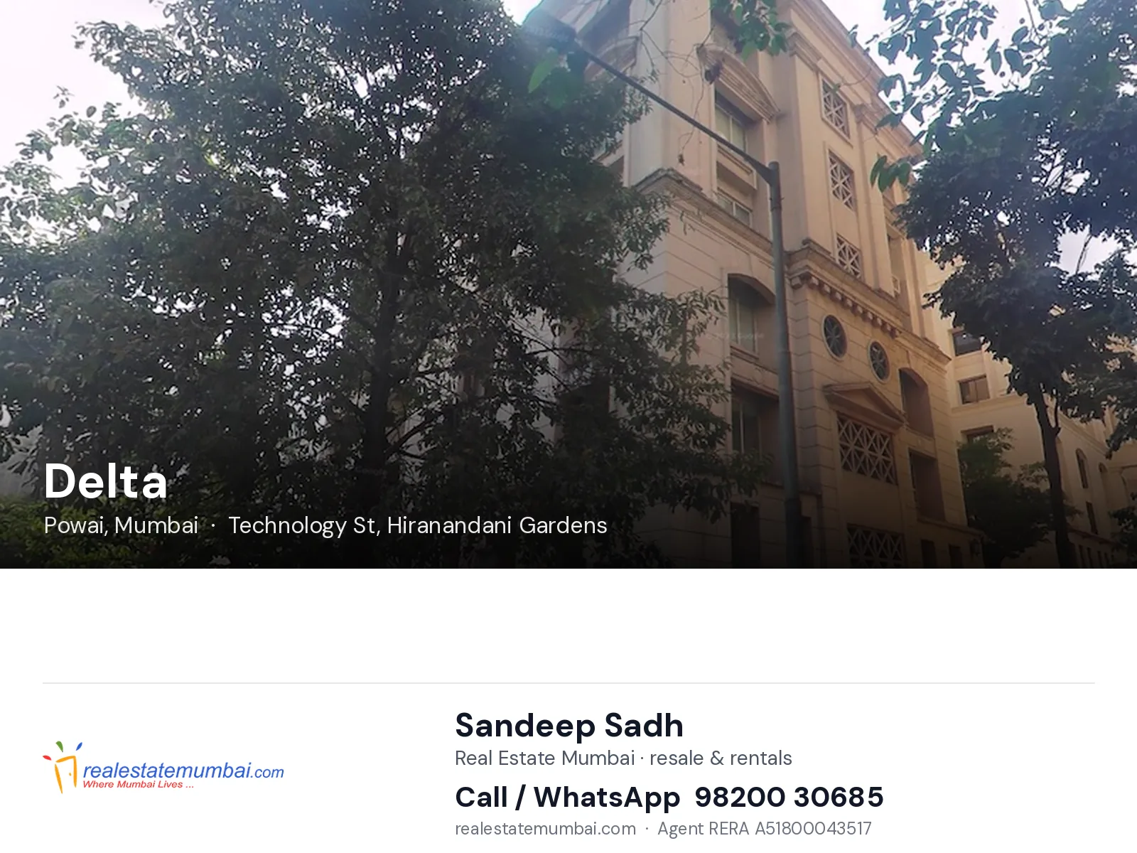 Delta, Powai, Mumbai — flats | Real Estate Mumbai, Sandeep Sadh 98200 30685