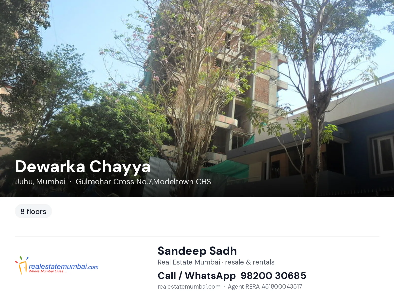 Dewarka Chayya, Juhu, Mumbai — flats | Real Estate Mumbai, Sandeep Sadh 98200 30685