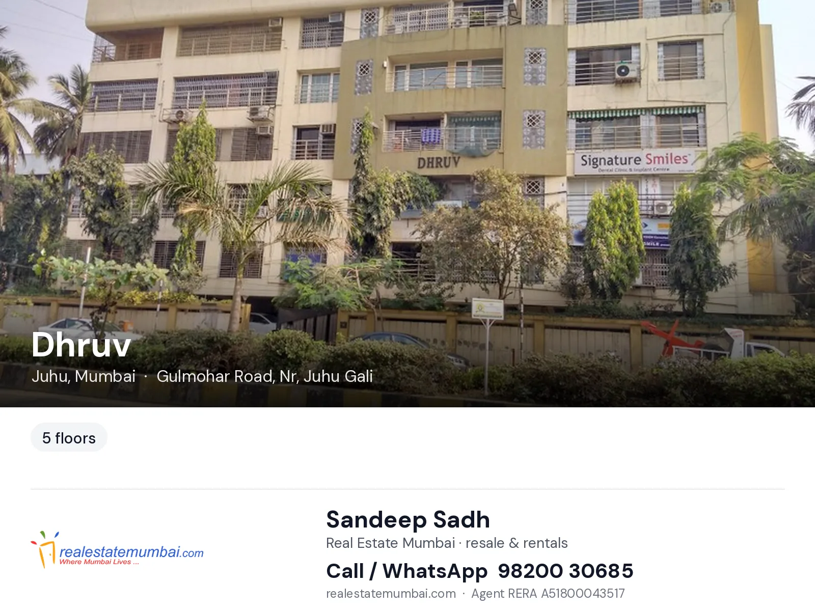 Dhruv, Juhu, Mumbai — flats | Real Estate Mumbai, Sandeep Sadh 98200 30685