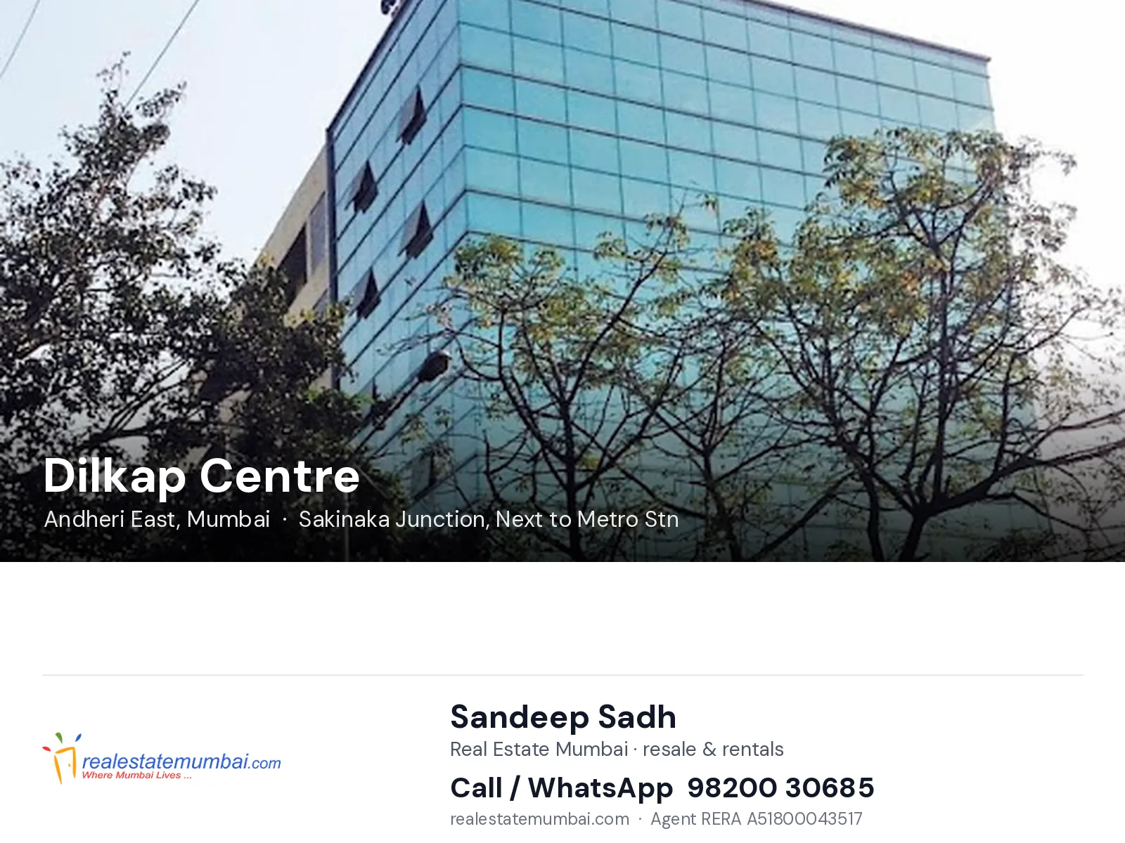 Dilkap Centre, Andheri East, Mumbai — flats | Real Estate Mumbai, Sandeep Sadh 98200 30685