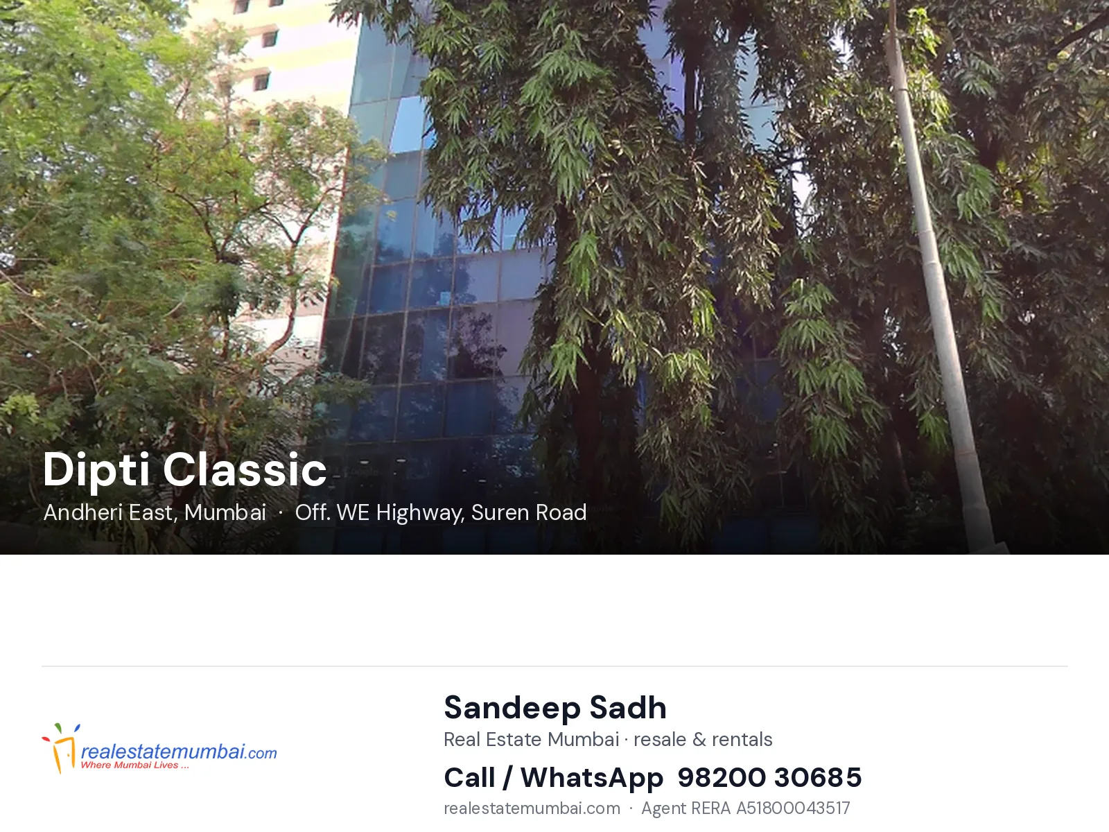 Dipti Classic, Andheri East, Mumbai — flats | Real Estate Mumbai, Sandeep Sadh 98200 30685
