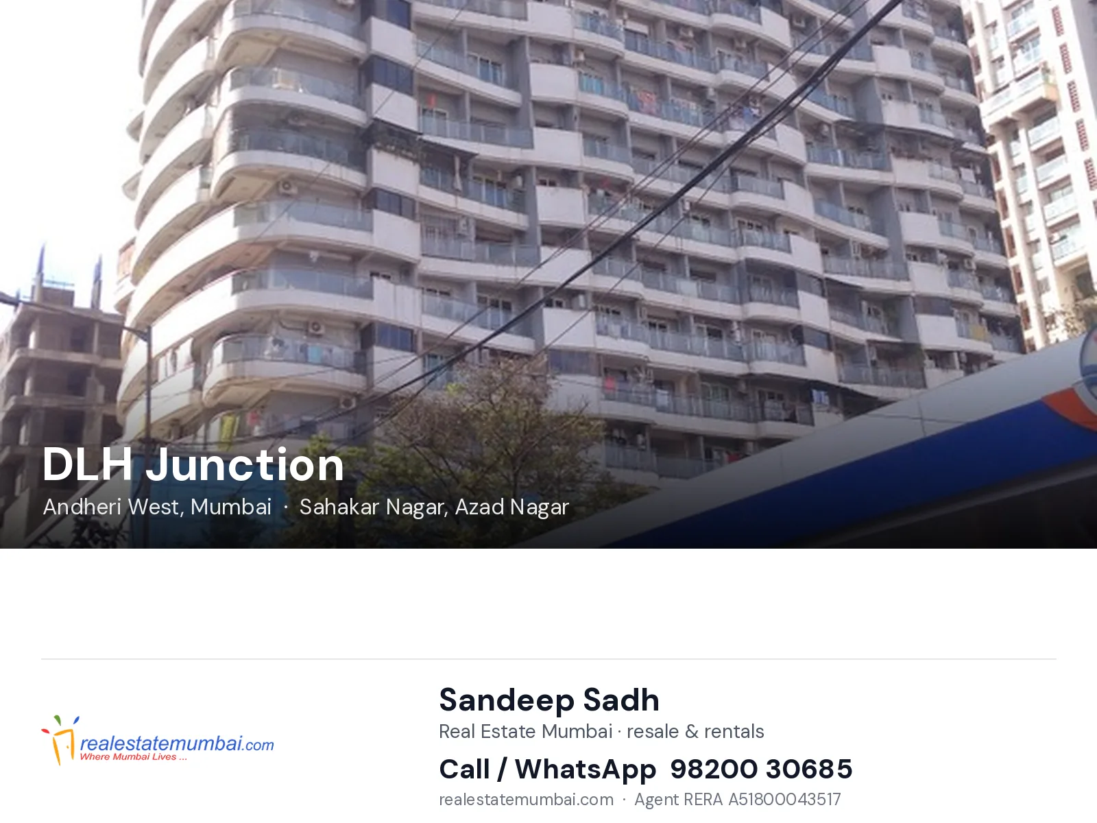 DLH Junction, Andheri West, Mumbai — flats | Real Estate Mumbai, Sandeep Sadh 98200 30685