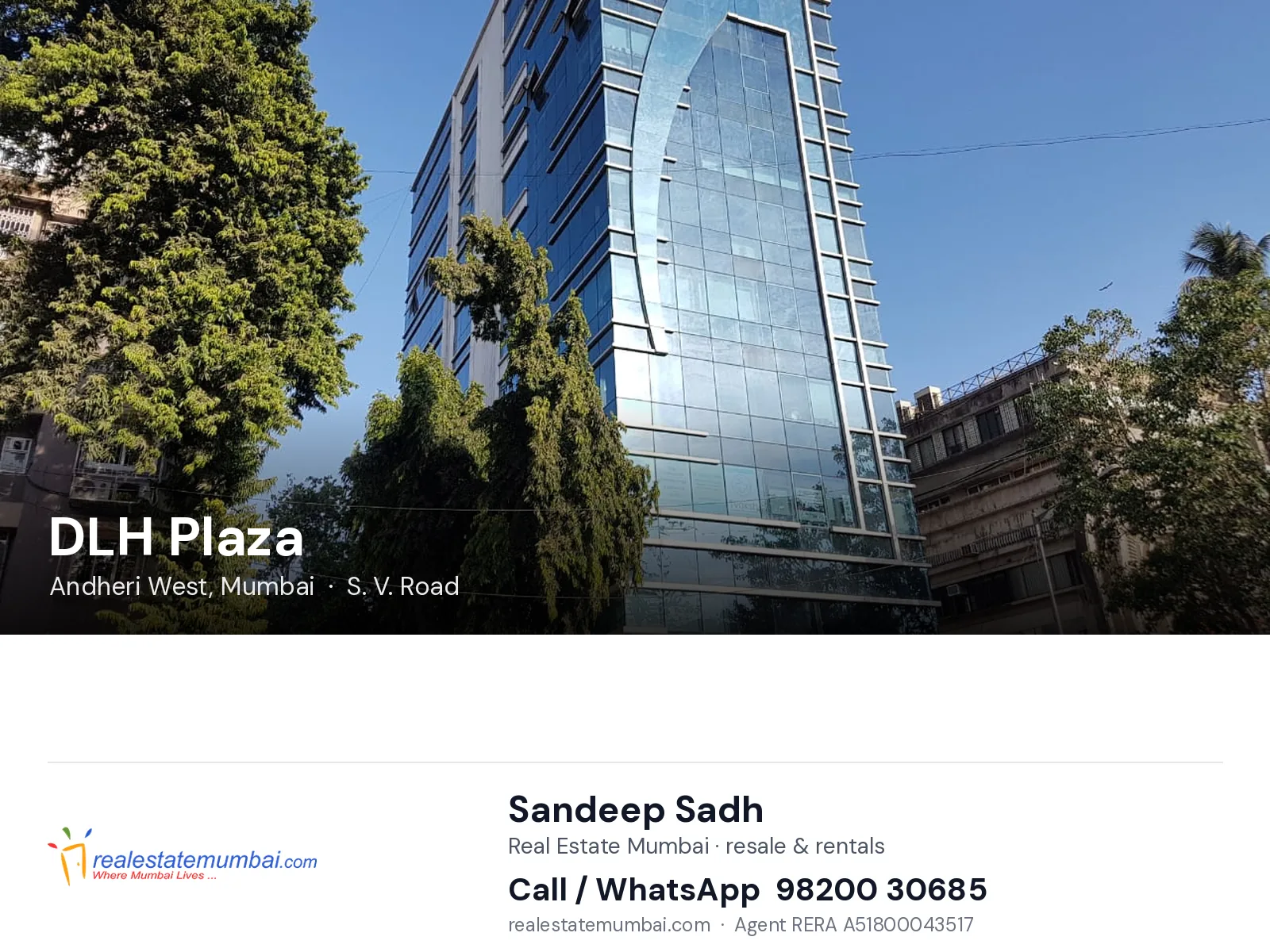 DLH Plaza, Andheri West, Mumbai — flats | Real Estate Mumbai, Sandeep Sadh 98200 30685