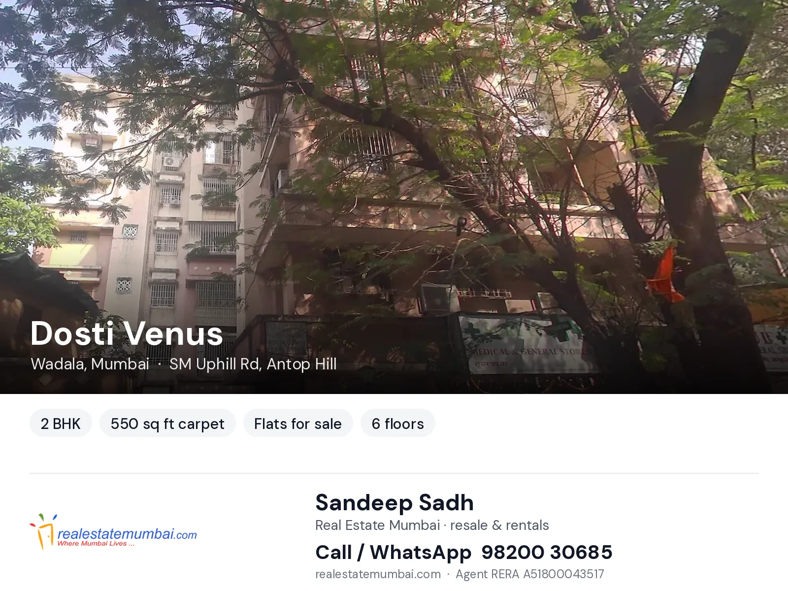 Dosti Venus, Wadala, Mumbai — 2 BHK flats for sale | Real Estate Mumbai, Sandeep Sadh 98200 30685