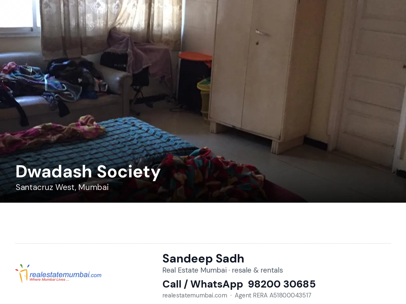 Dwadash Society, Santacruz West, Mumbai — flats | Real Estate Mumbai, Sandeep Sadh 98200 30685