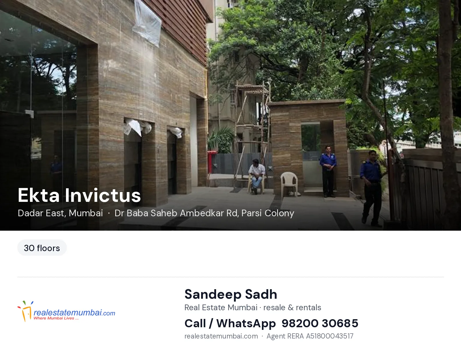 Ekta Invictus, Dadar East, Mumbai — flats | Real Estate Mumbai, Sandeep Sadh 98200 30685