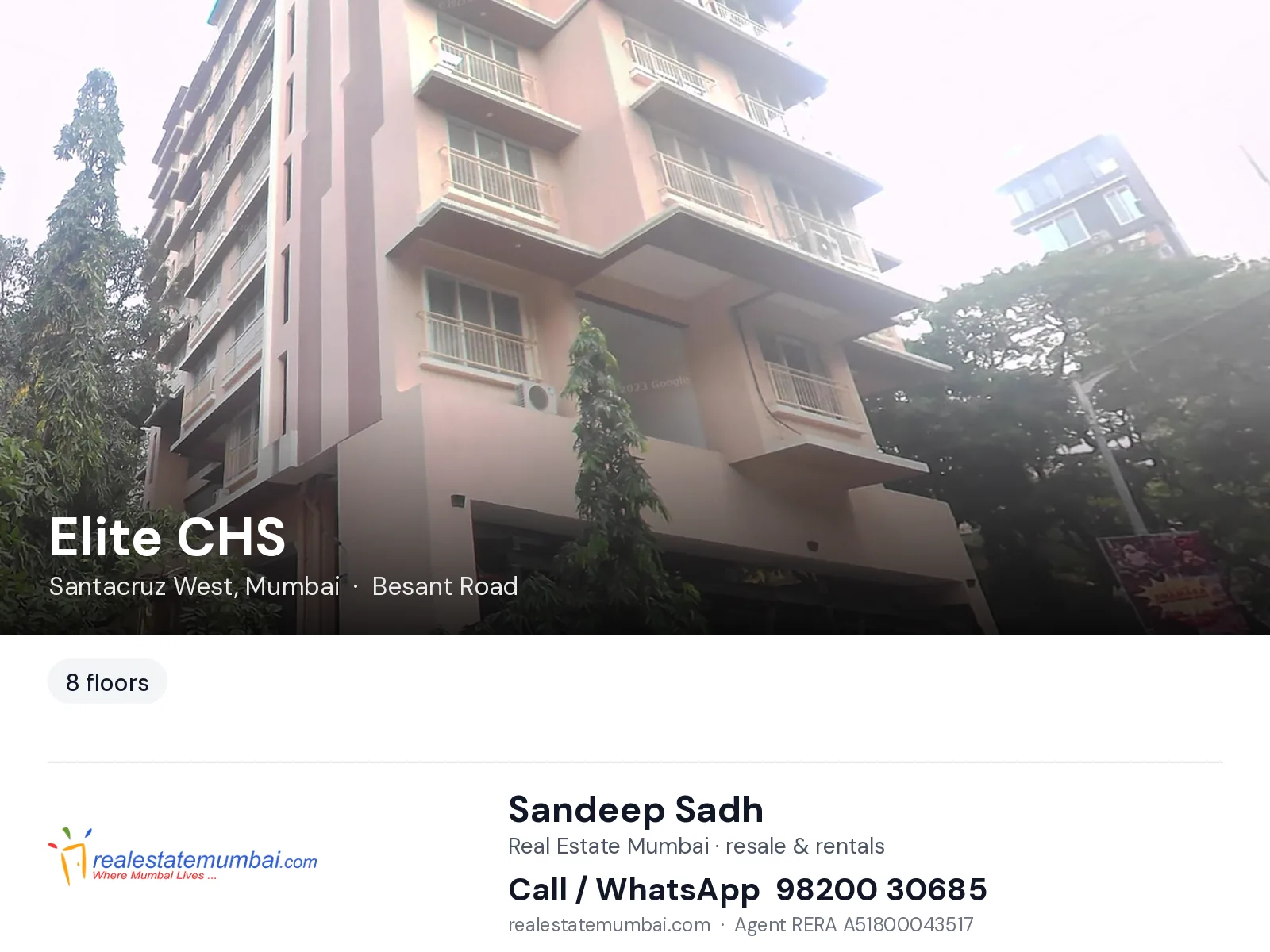 Elite CHS, Santacruz West, Mumbai — flats | Real Estate Mumbai, Sandeep Sadh 98200 30685