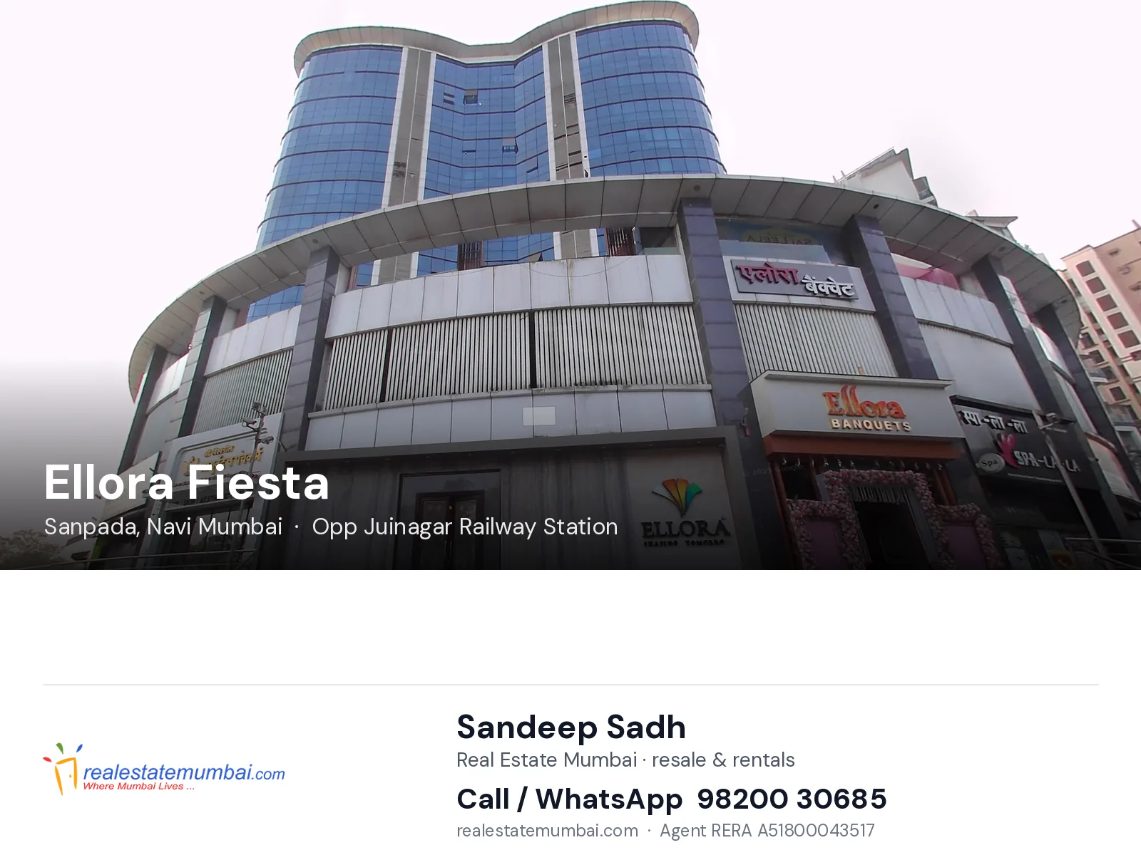 Ellora Fiesta, Sanpada, Navi Mumbai — flats | Real Estate Mumbai, Sandeep Sadh 98200 30685