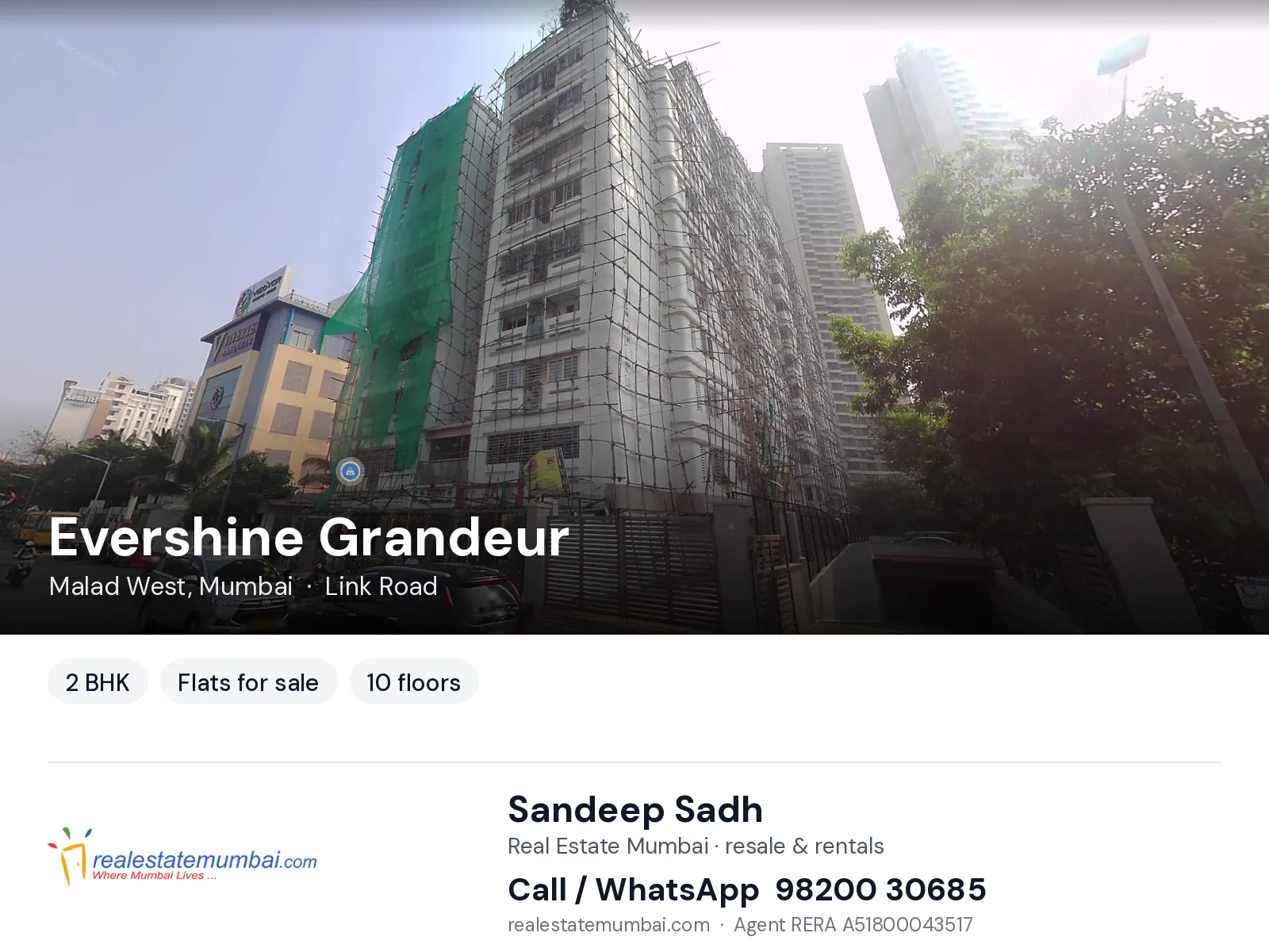 Evershine Grandeur, Malad West, Mumbai — 2 BHK flats for sale | Real Estate Mumbai, Sandeep Sadh 98200 30685