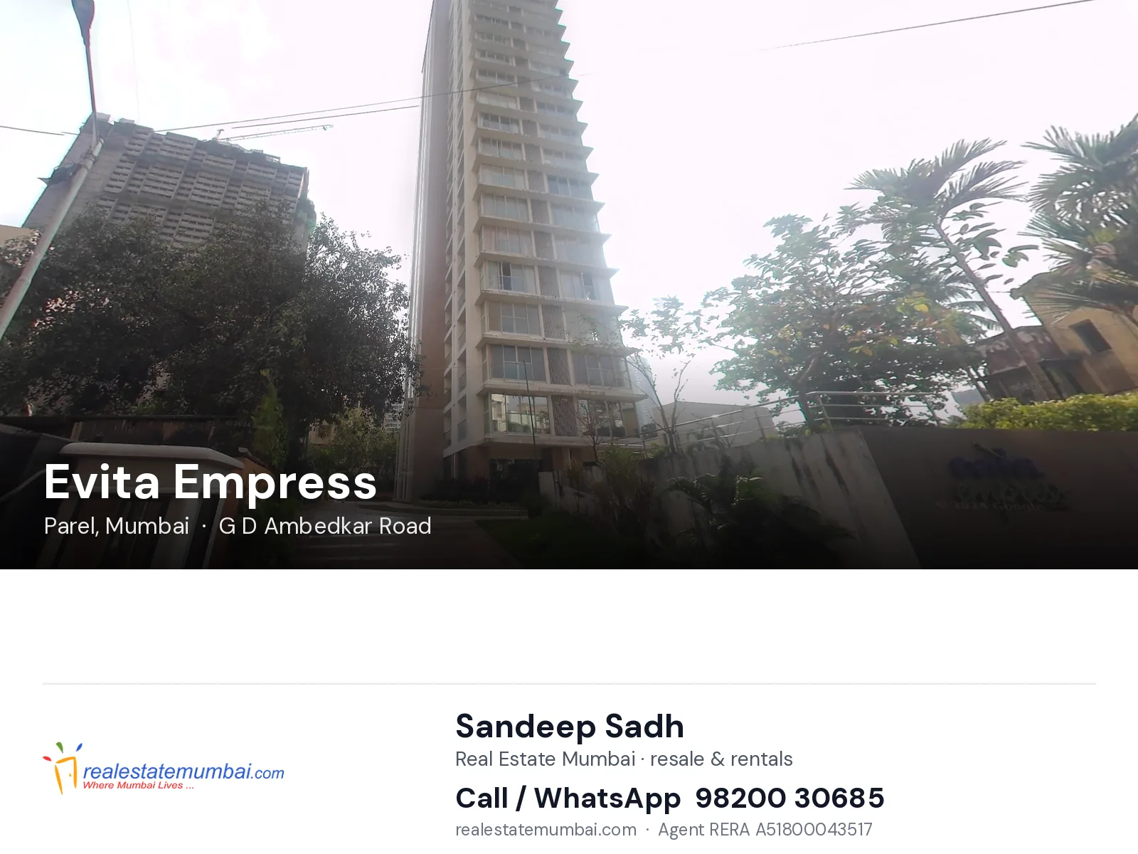 Evita Empress, Parel, Mumbai — flats | Real Estate Mumbai, Sandeep Sadh 98200 30685