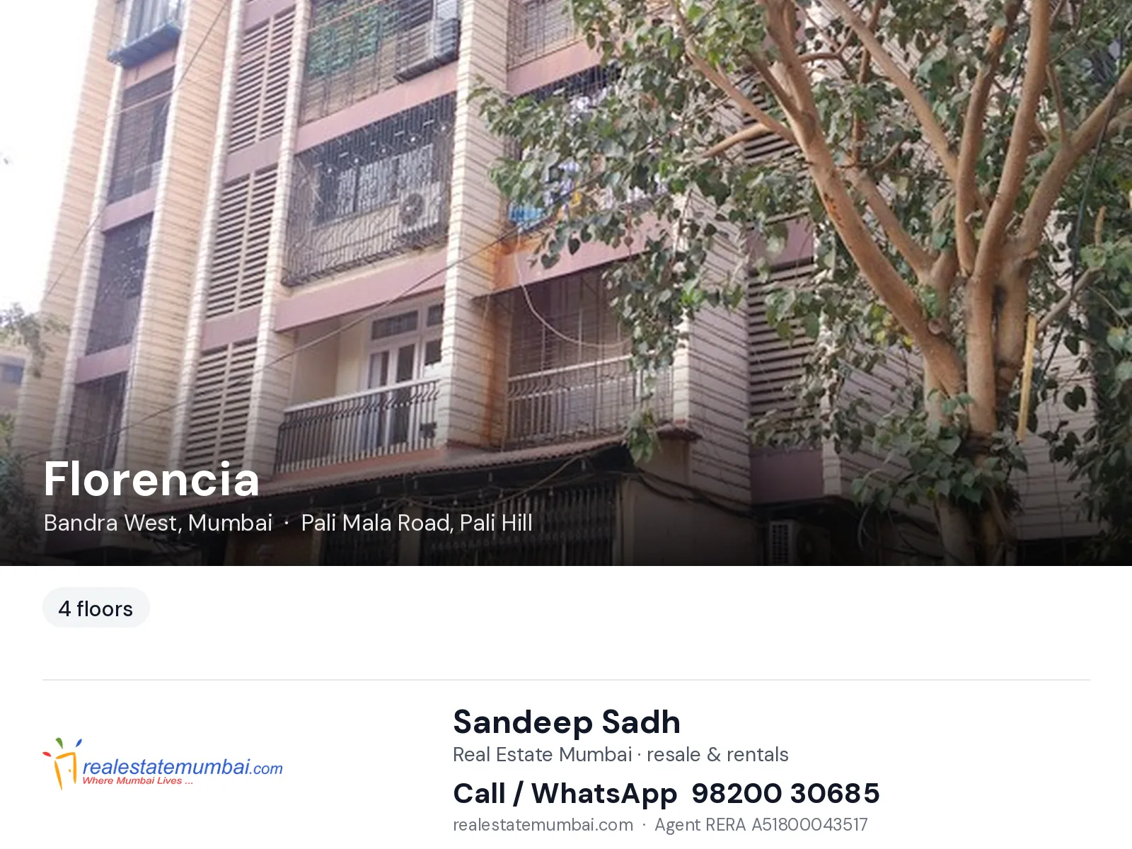 Florencia, Bandra West, Mumbai — flats | Real Estate Mumbai, Sandeep Sadh 98200 30685