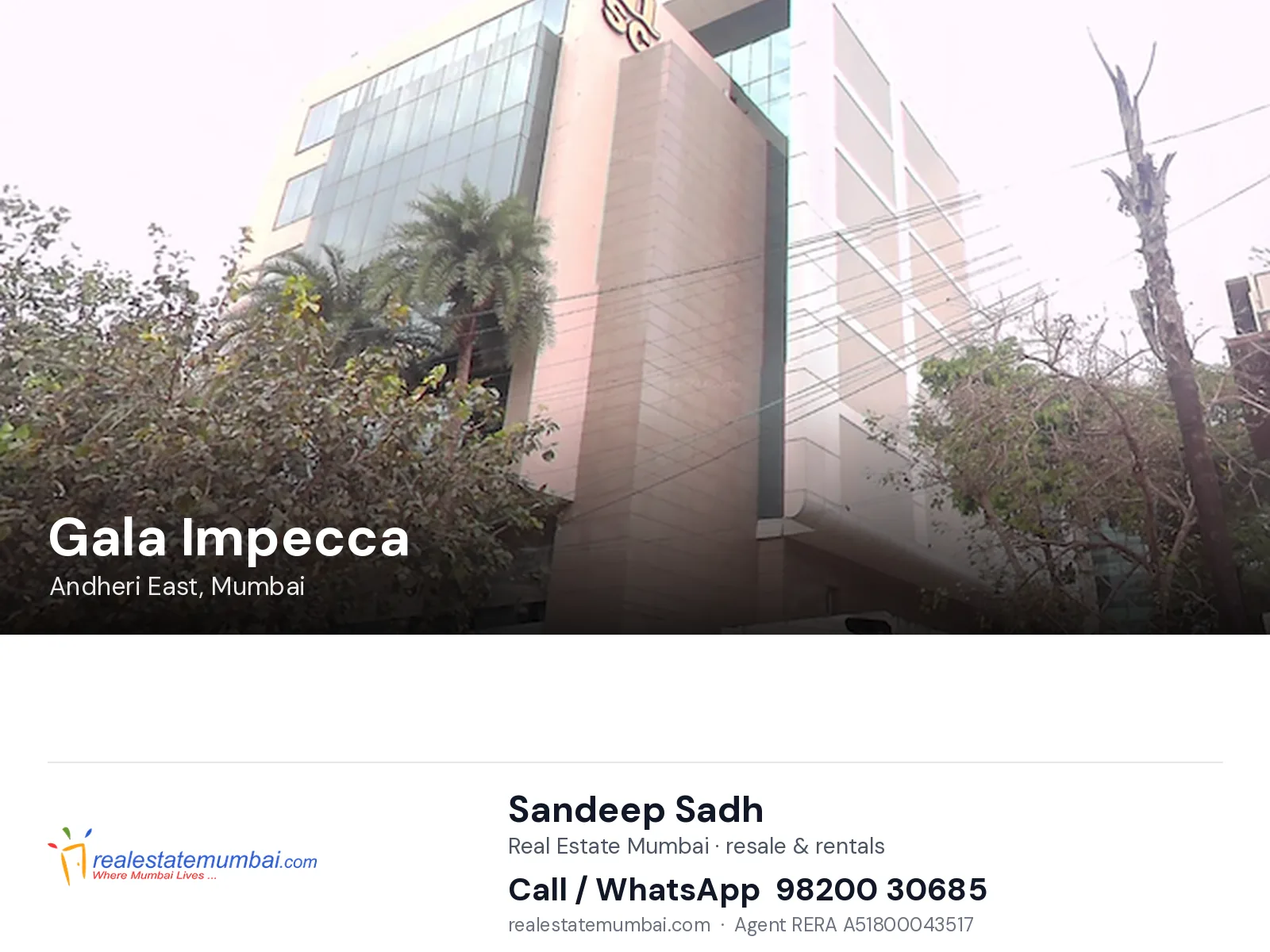 Gala Impecca, Andheri East, Mumbai — flats | Real Estate Mumbai, Sandeep Sadh 98200 30685