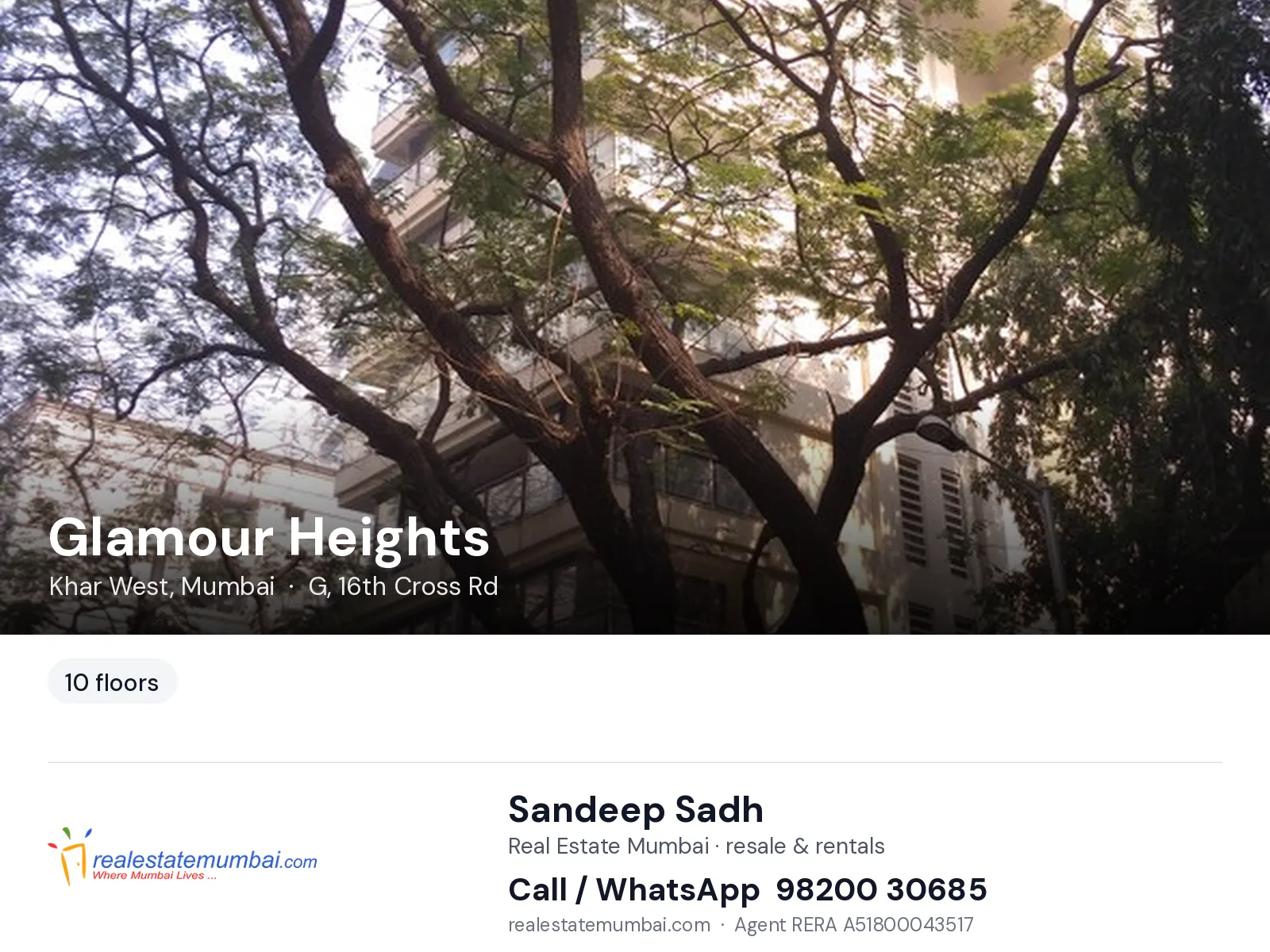 Glamour Heights, Khar West, Mumbai — flats | Real Estate Mumbai, Sandeep Sadh 98200 30685