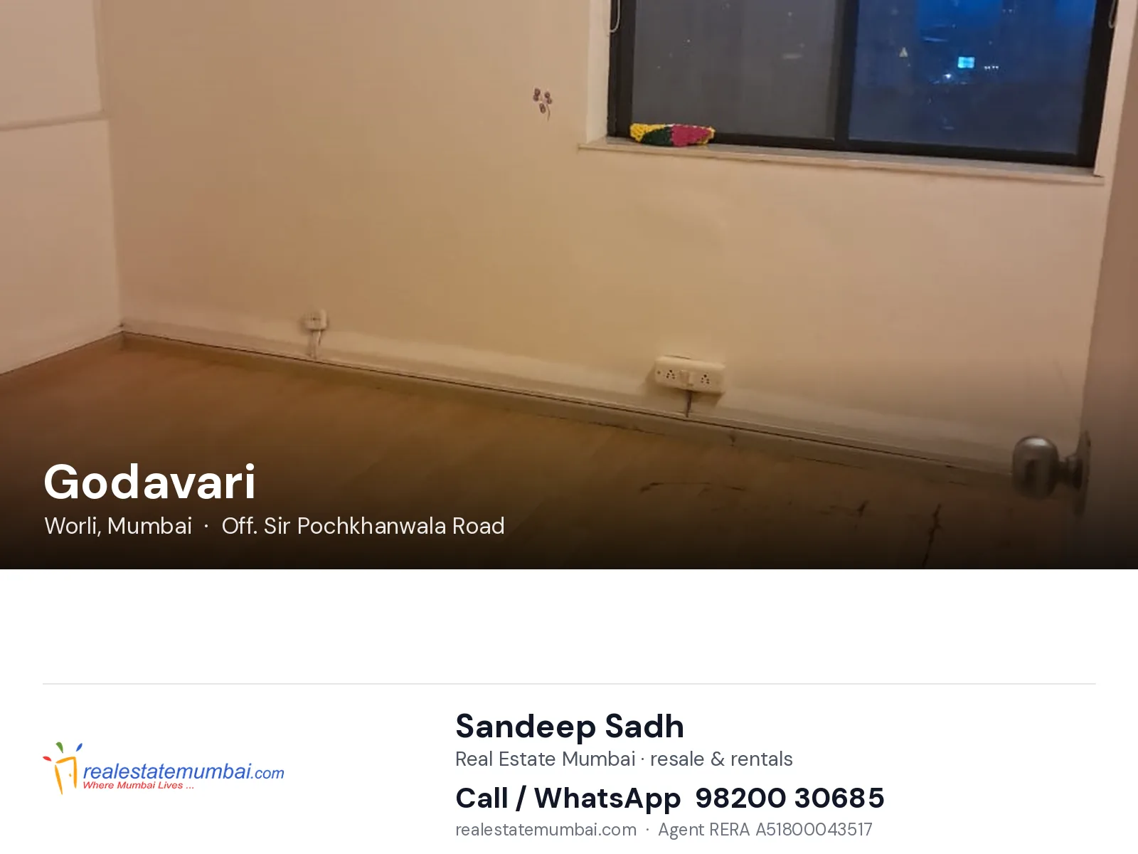 Godavari, Worli, Mumbai — flats | Real Estate Mumbai, Sandeep Sadh 98200 30685