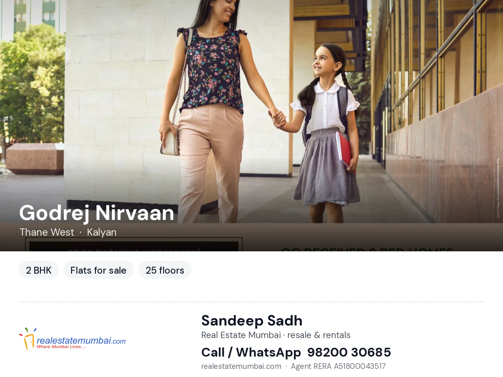 Godrej Nirvaan, Thane West — 2 BHK flats for sale | Real Estate Mumbai, Sandeep Sadh 98200 30685