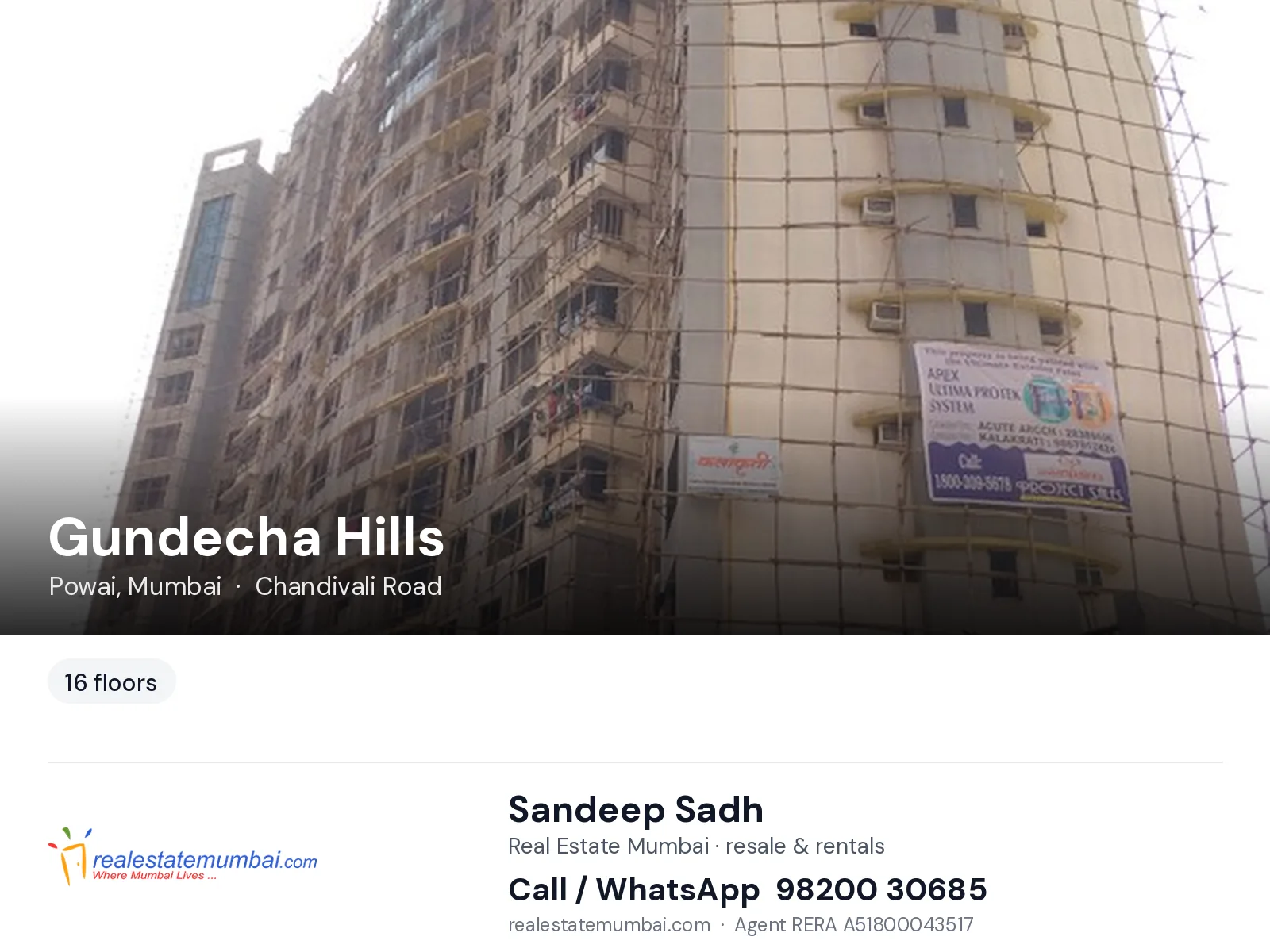 Gundecha Hills, Powai, Mumbai — flats | Real Estate Mumbai, Sandeep Sadh 98200 30685