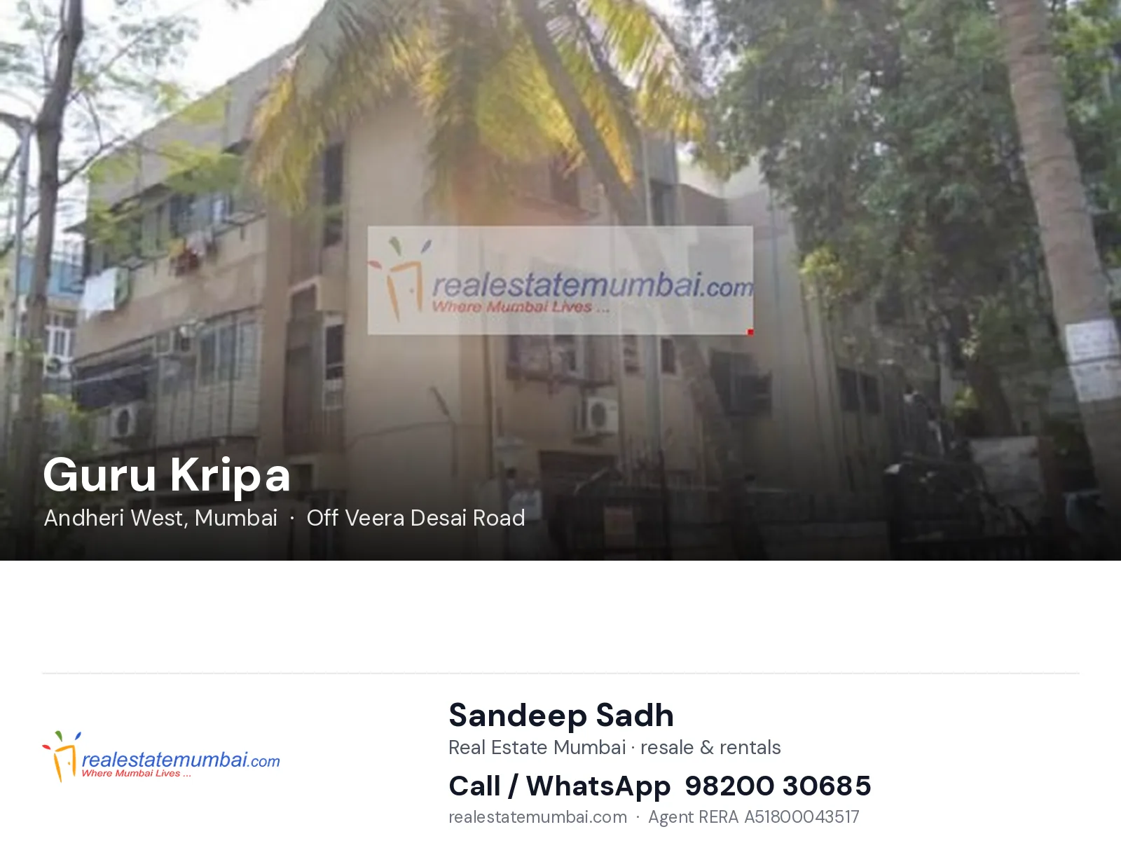 Guru Kripa, Andheri West, Mumbai — flats | Real Estate Mumbai, Sandeep Sadh 98200 30685