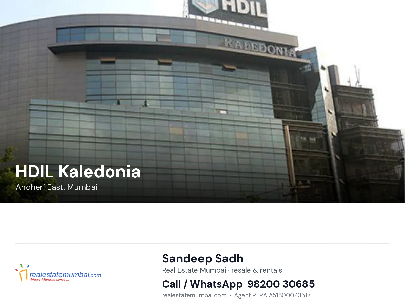HDIL Kaledonia, Andheri East, Mumbai — flats | Real Estate Mumbai, Sandeep Sadh 98200 30685