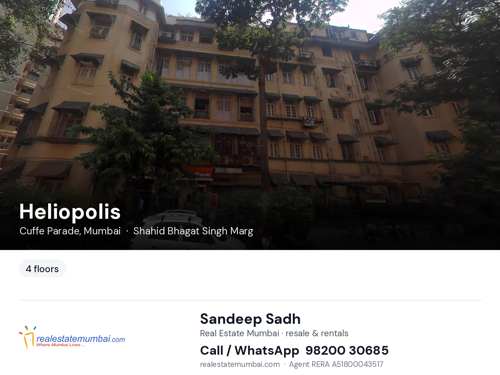 Heliopolis, Cuffe Parade, Mumbai — flats | Real Estate Mumbai, Sandeep Sadh 98200 30685
