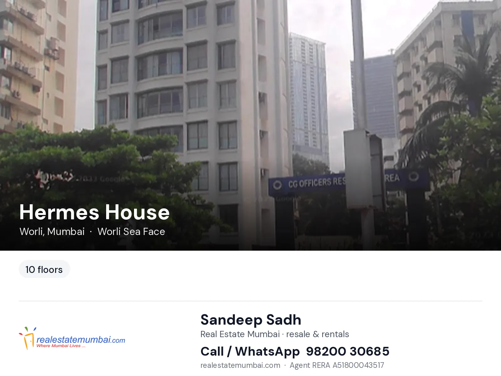 Hermes House, Worli, Mumbai — flats | Real Estate Mumbai, Sandeep Sadh 98200 30685
