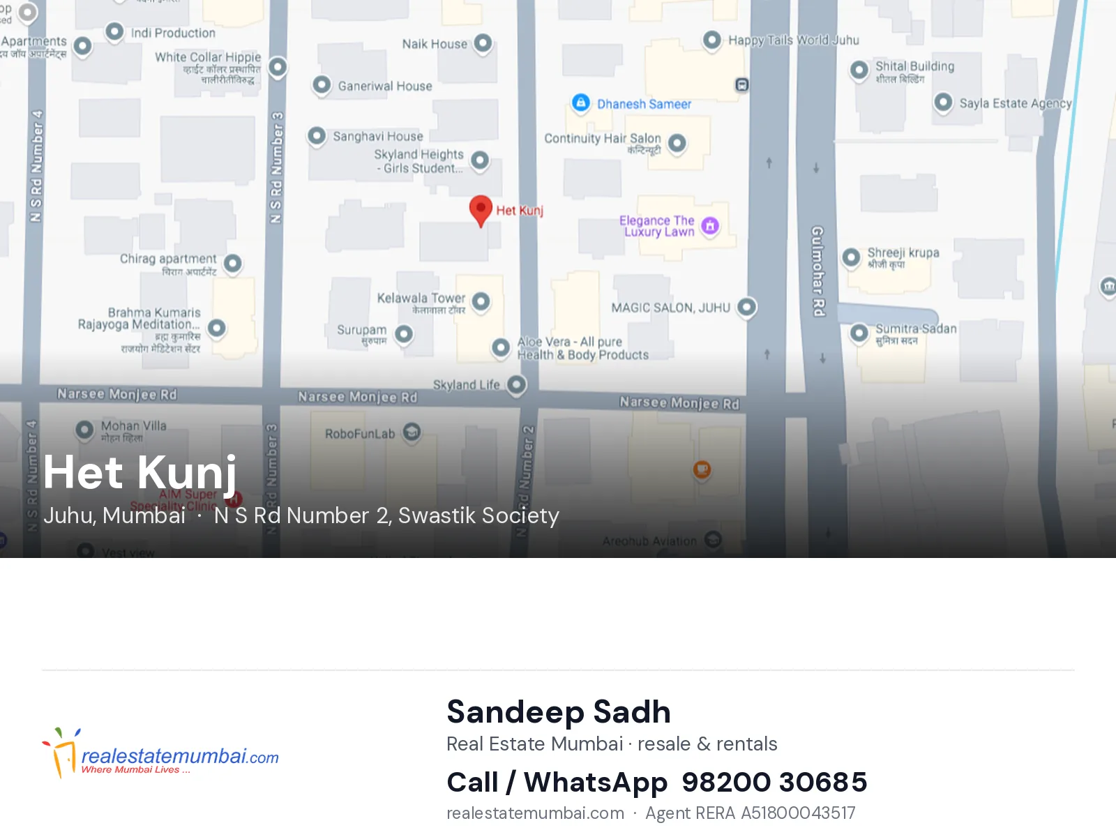 Het Kunj, Juhu, Mumbai — flats | Real Estate Mumbai, Sandeep Sadh 98200 30685