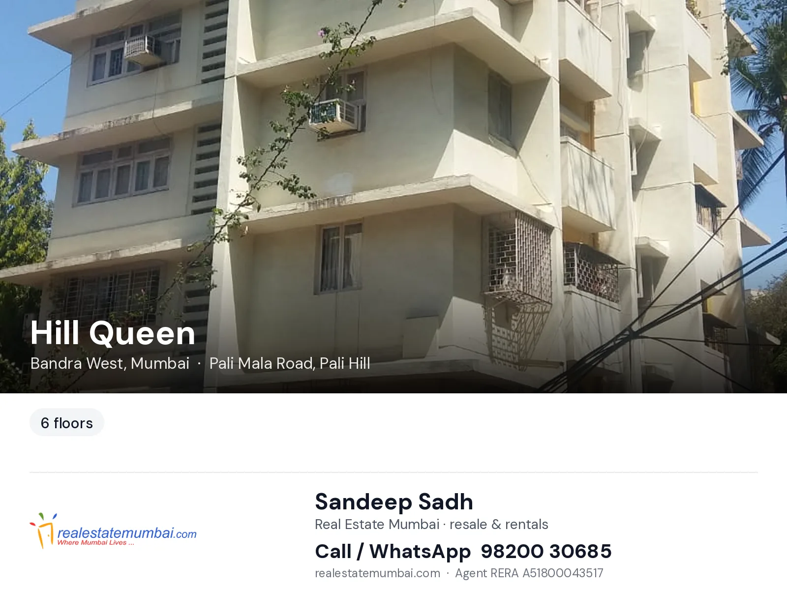 Hill Queen, Bandra West, Mumbai — flats | Real Estate Mumbai, Sandeep Sadh 98200 30685