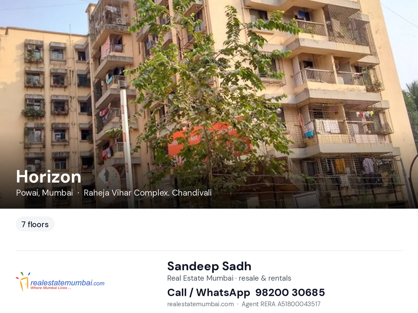 Horizon, Powai, Mumbai — flats | Real Estate Mumbai, Sandeep Sadh 98200 30685