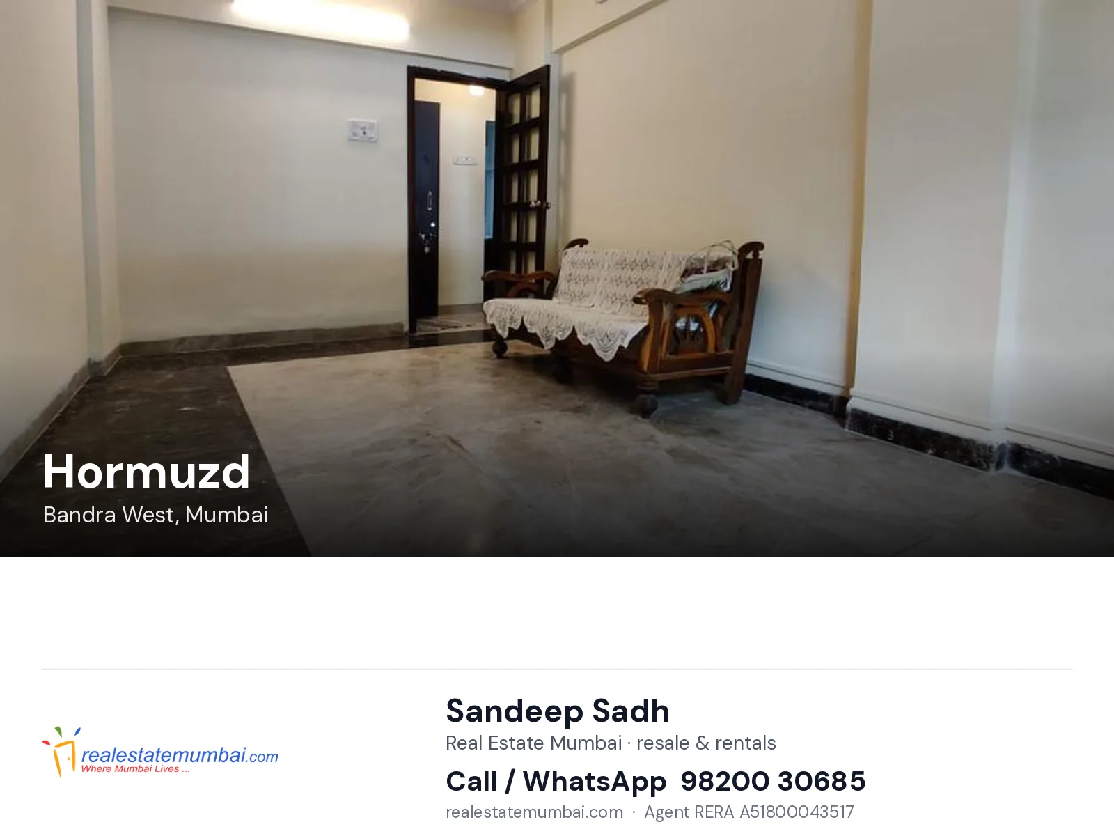 Hormuzd, Bandra West, Mumbai — flats | Real Estate Mumbai, Sandeep Sadh 98200 30685