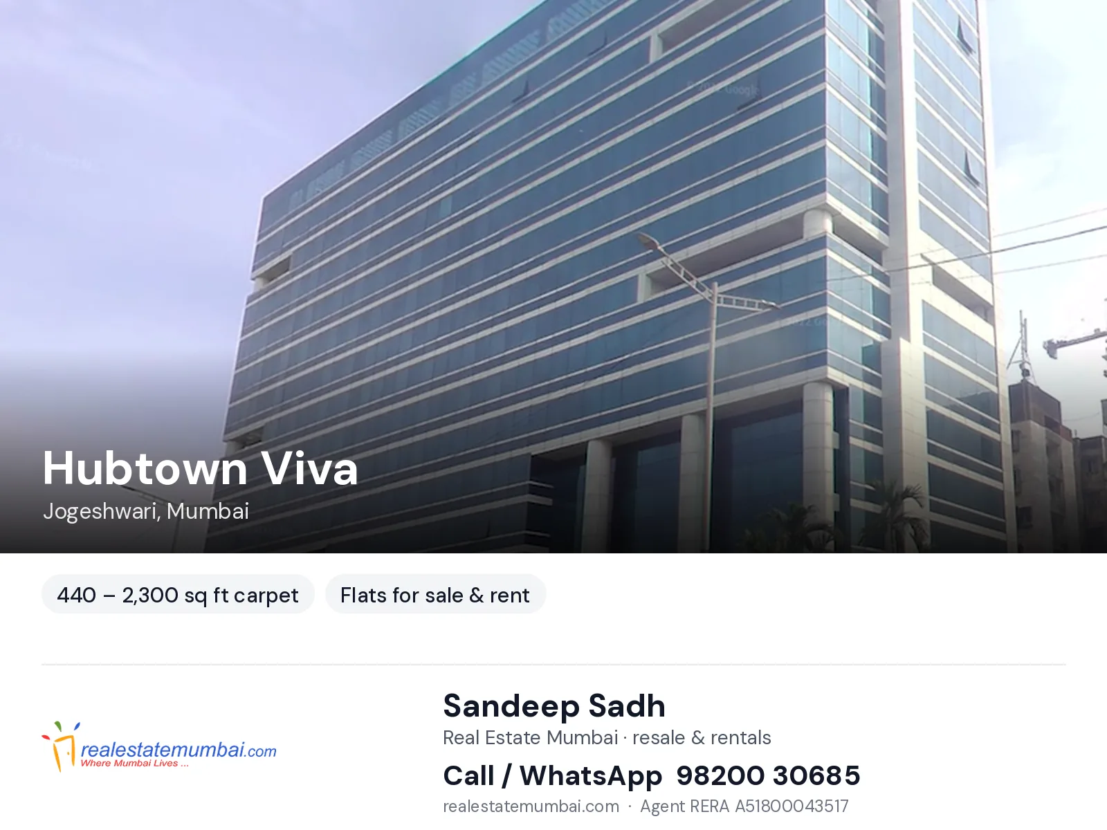 Hubtown Viva, Jogeshwari, Mumbai — flats for sale & rent | Real Estate Mumbai, Sandeep Sadh 98200 30685