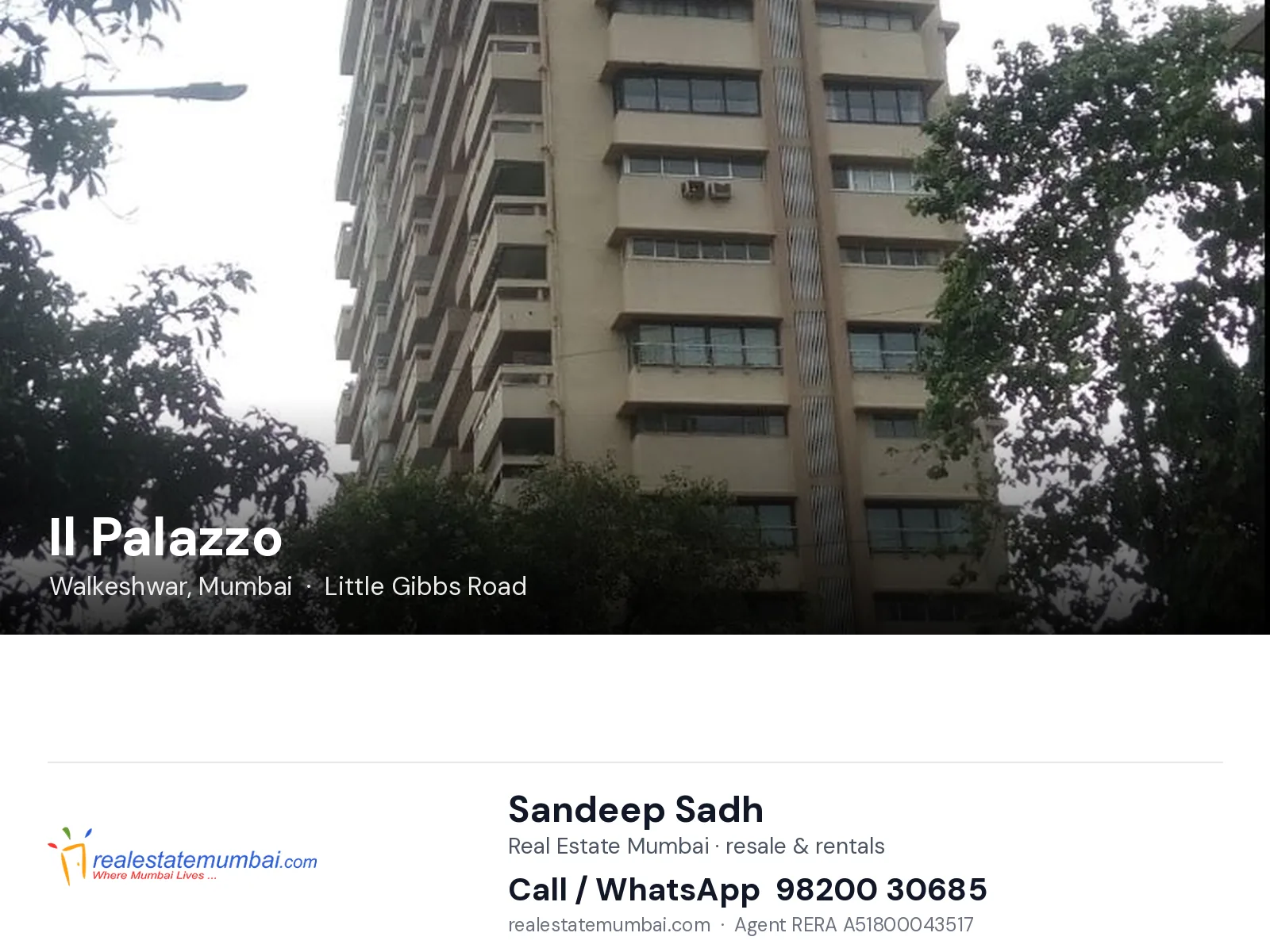Il Palazzo, Walkeshwar, Mumbai — flats | Real Estate Mumbai, Sandeep Sadh 98200 30685