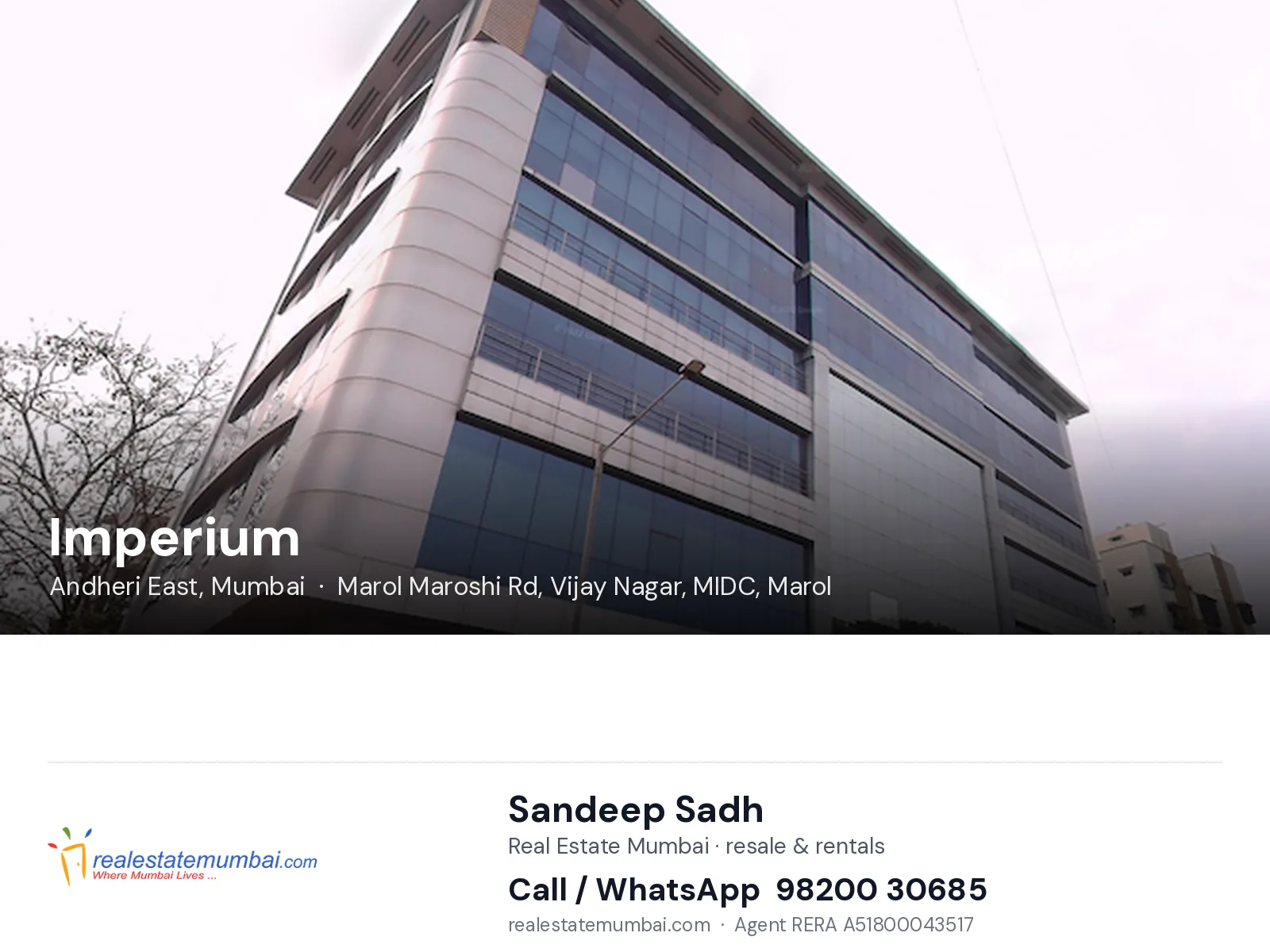 Imperium, Andheri East, Mumbai — flats | Real Estate Mumbai, Sandeep Sadh 98200 30685
