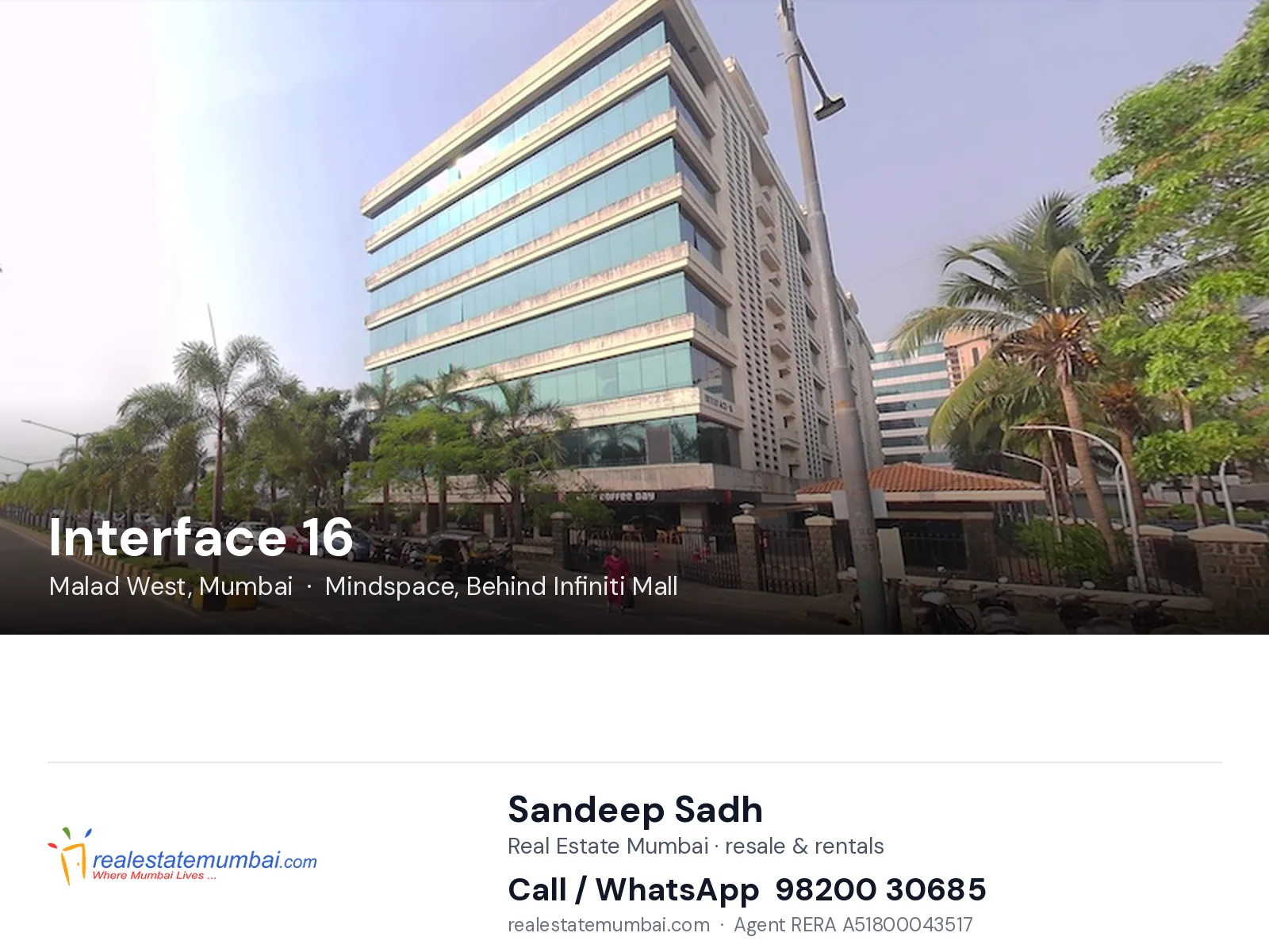 Interface 16, Malad West, Mumbai — flats | Real Estate Mumbai, Sandeep Sadh 98200 30685