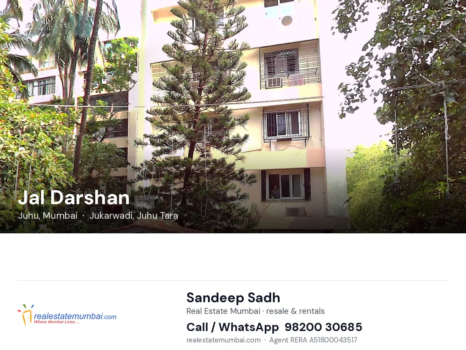Jal Darshan, Juhu, Mumbai — flats | Real Estate Mumbai, Sandeep Sadh 98200 30685