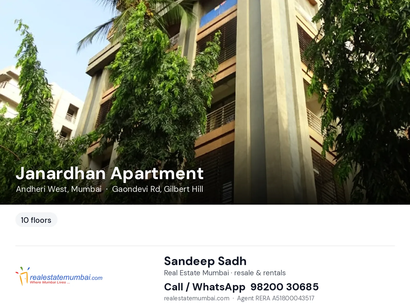 Janardhan Apartment, Andheri West, Mumbai — flats | Real Estate Mumbai, Sandeep Sadh 98200 30685