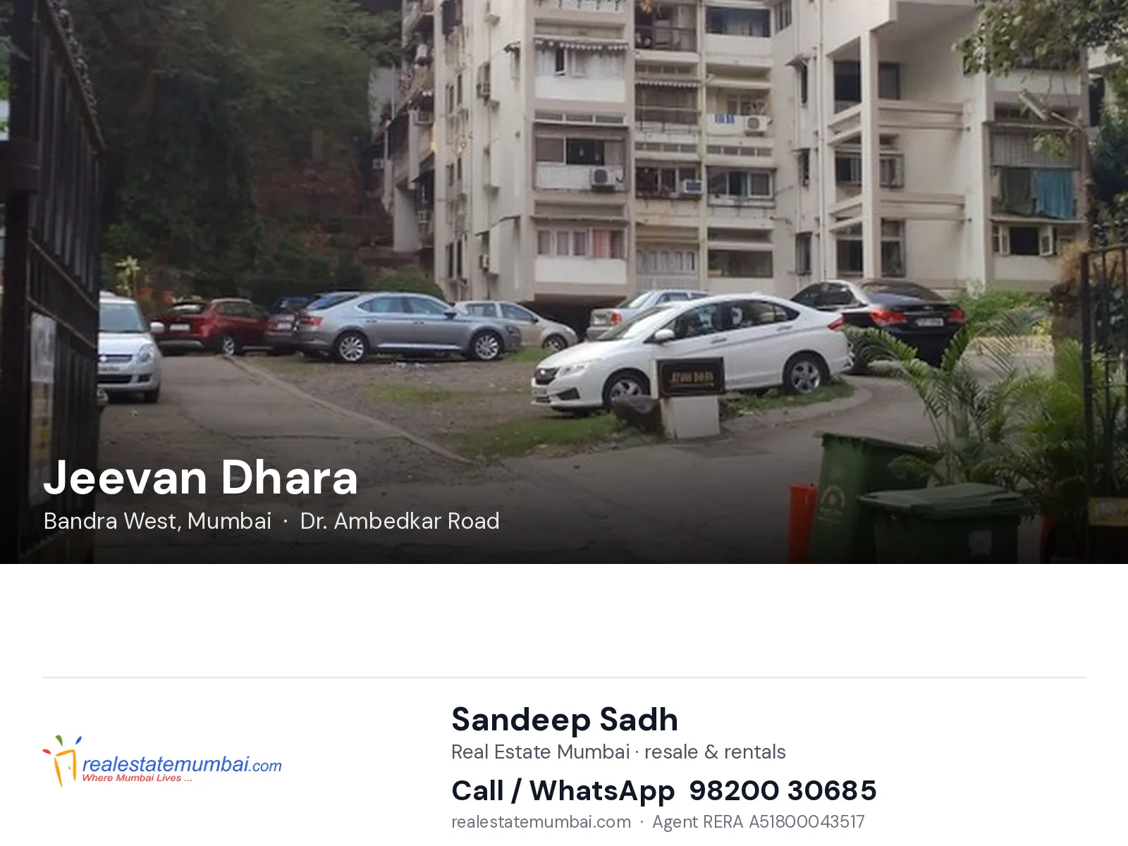 Jeevan Dhara, Bandra West, Mumbai — flats | Real Estate Mumbai, Sandeep Sadh 98200 30685