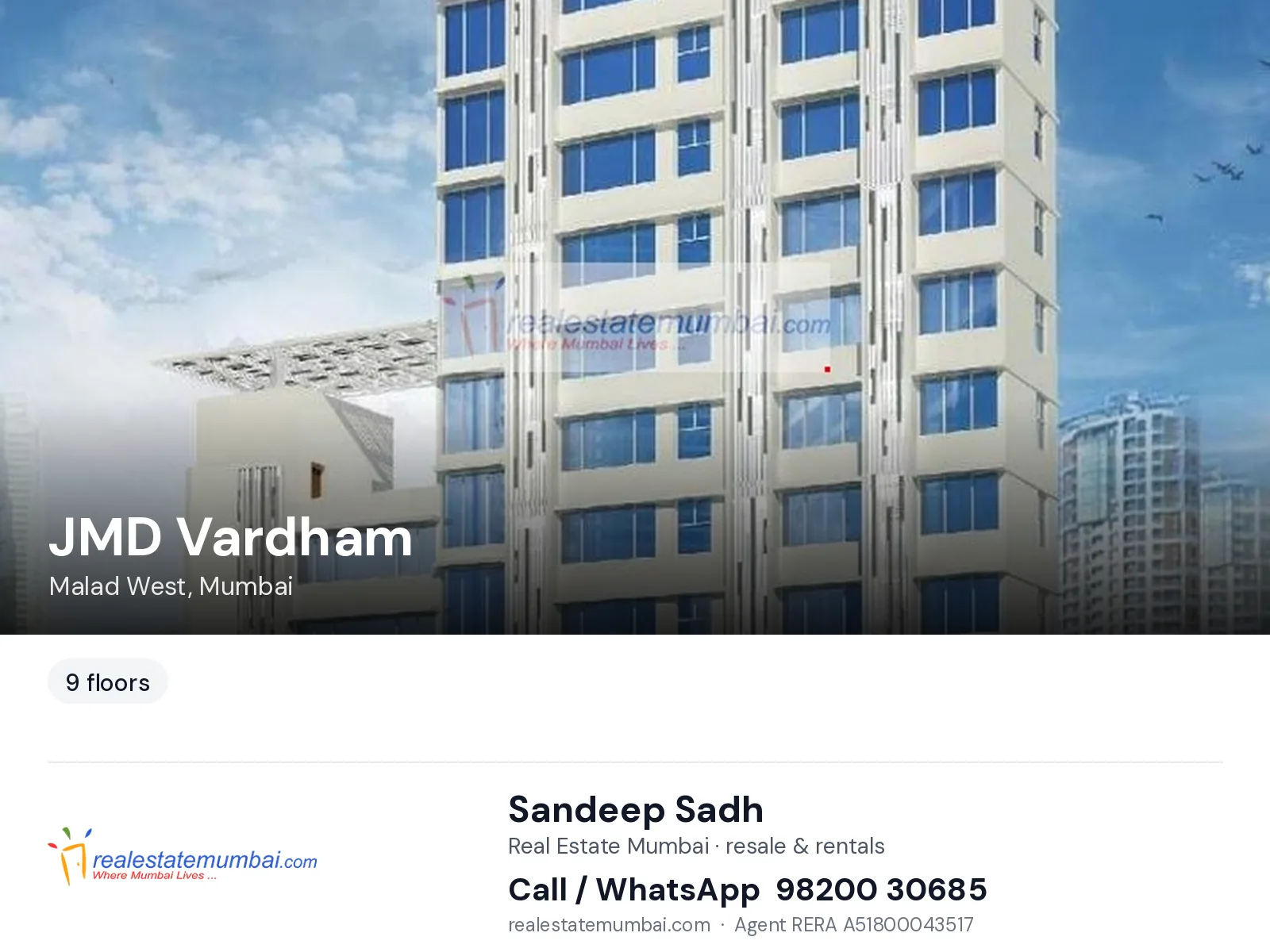 JMD Vardham, Malad West, Mumbai — flats | Real Estate Mumbai, Sandeep Sadh 98200 30685