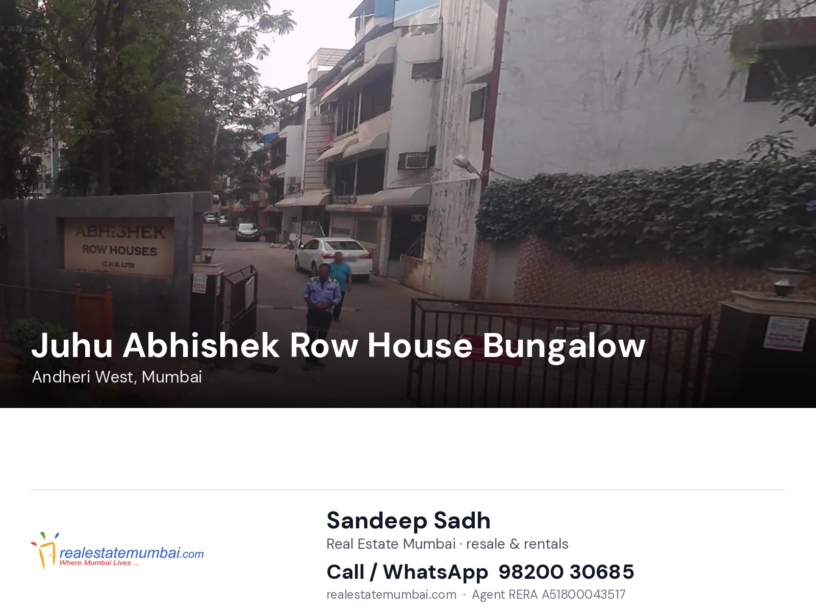 Juhu Abhishek Row House Bungalow, Andheri West, Mumbai — flats | Real Estate Mumbai, Sandeep Sadh 98200 30685