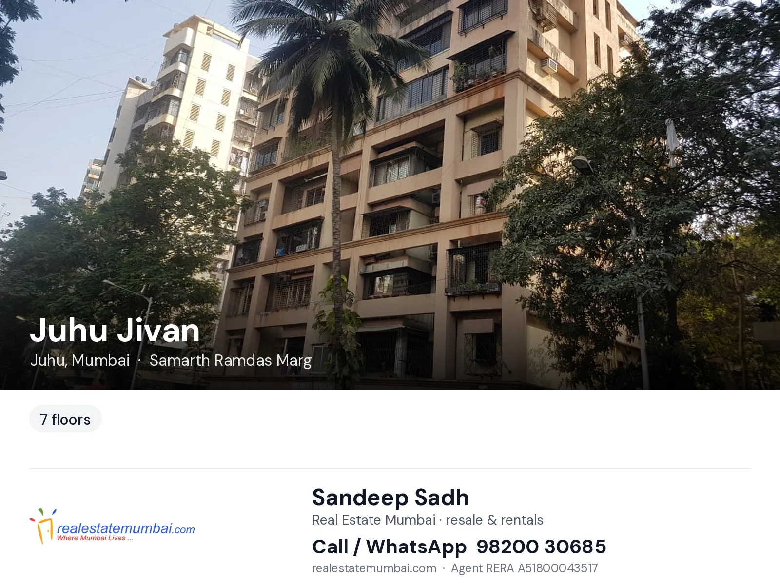 Juhu Jivan, Juhu, Mumbai — flats | Real Estate Mumbai, Sandeep Sadh 98200 30685