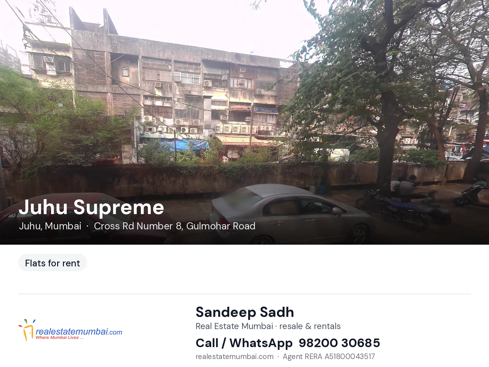Juhu Supreme, Juhu, Mumbai — flats for rent | Real Estate Mumbai, Sandeep Sadh 98200 30685