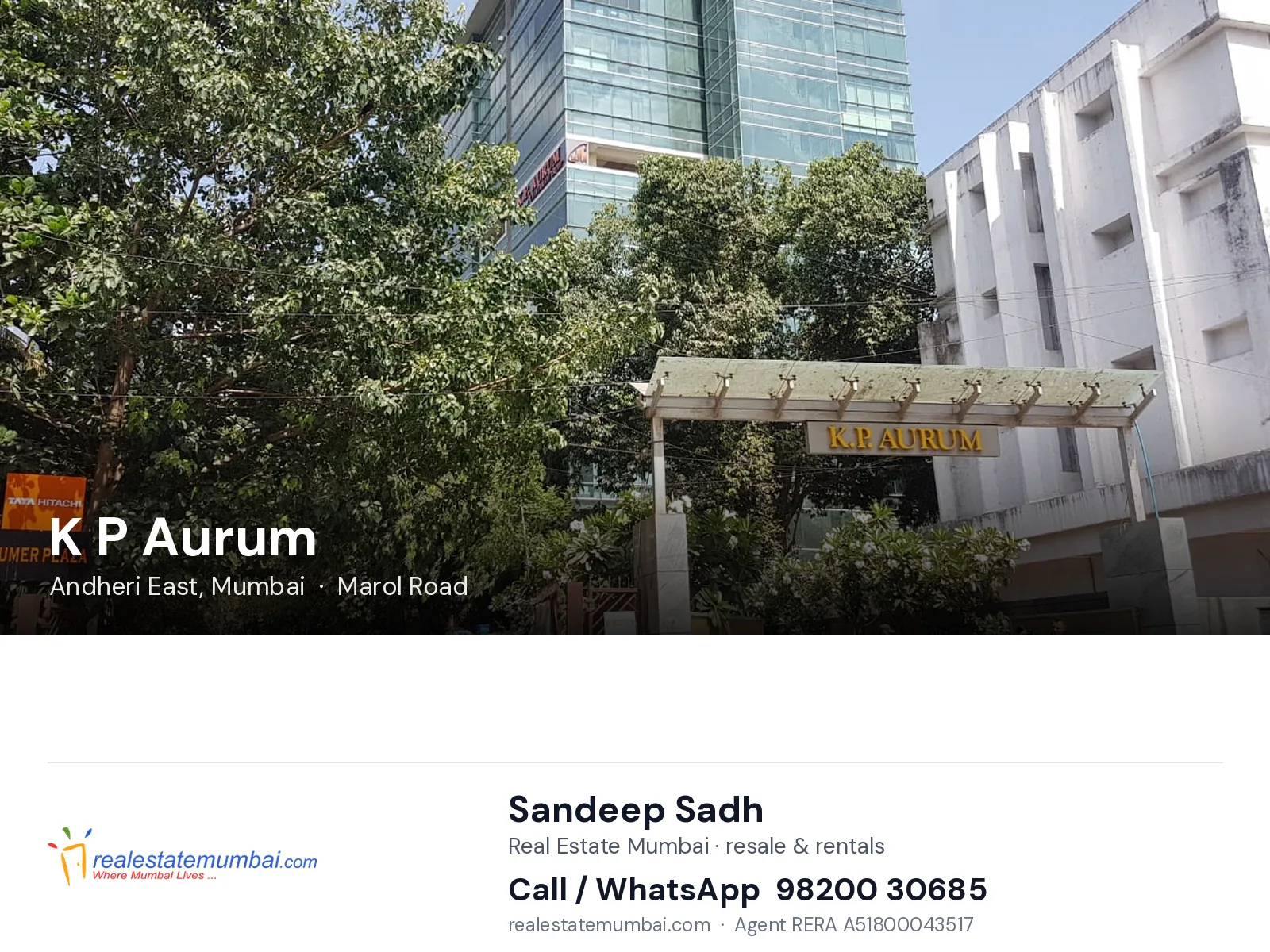 K P Aurum, Andheri East, Mumbai — flats | Real Estate Mumbai, Sandeep Sadh 98200 30685