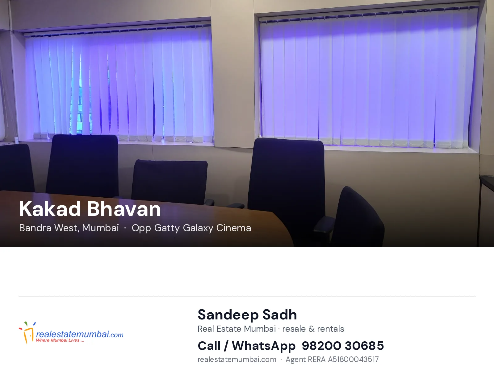 Kakad Bhavan, Bandra West, Mumbai — flats | Real Estate Mumbai, Sandeep Sadh 98200 30685