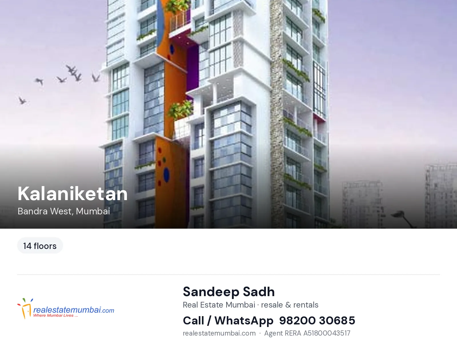 Kalaniketan, Bandra West, Mumbai — flats | Real Estate Mumbai, Sandeep Sadh 98200 30685