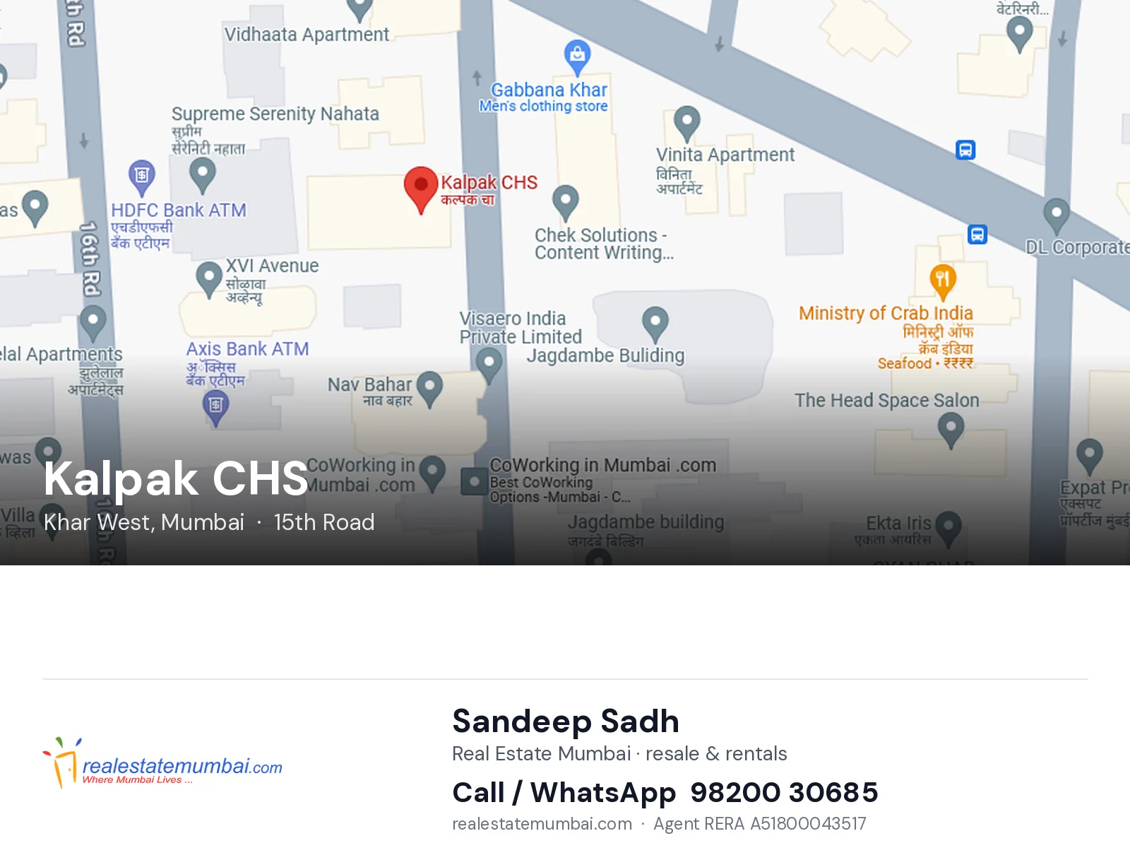Kalpak CHS, Khar West, Mumbai — flats | Real Estate Mumbai, Sandeep Sadh 98200 30685
