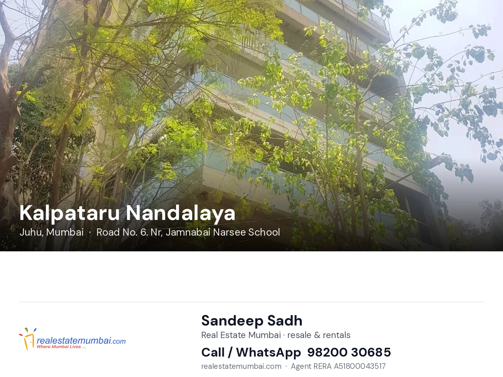 Kalpataru Nandalaya, Juhu, Mumbai — flats | Real Estate Mumbai, Sandeep Sadh 98200 30685