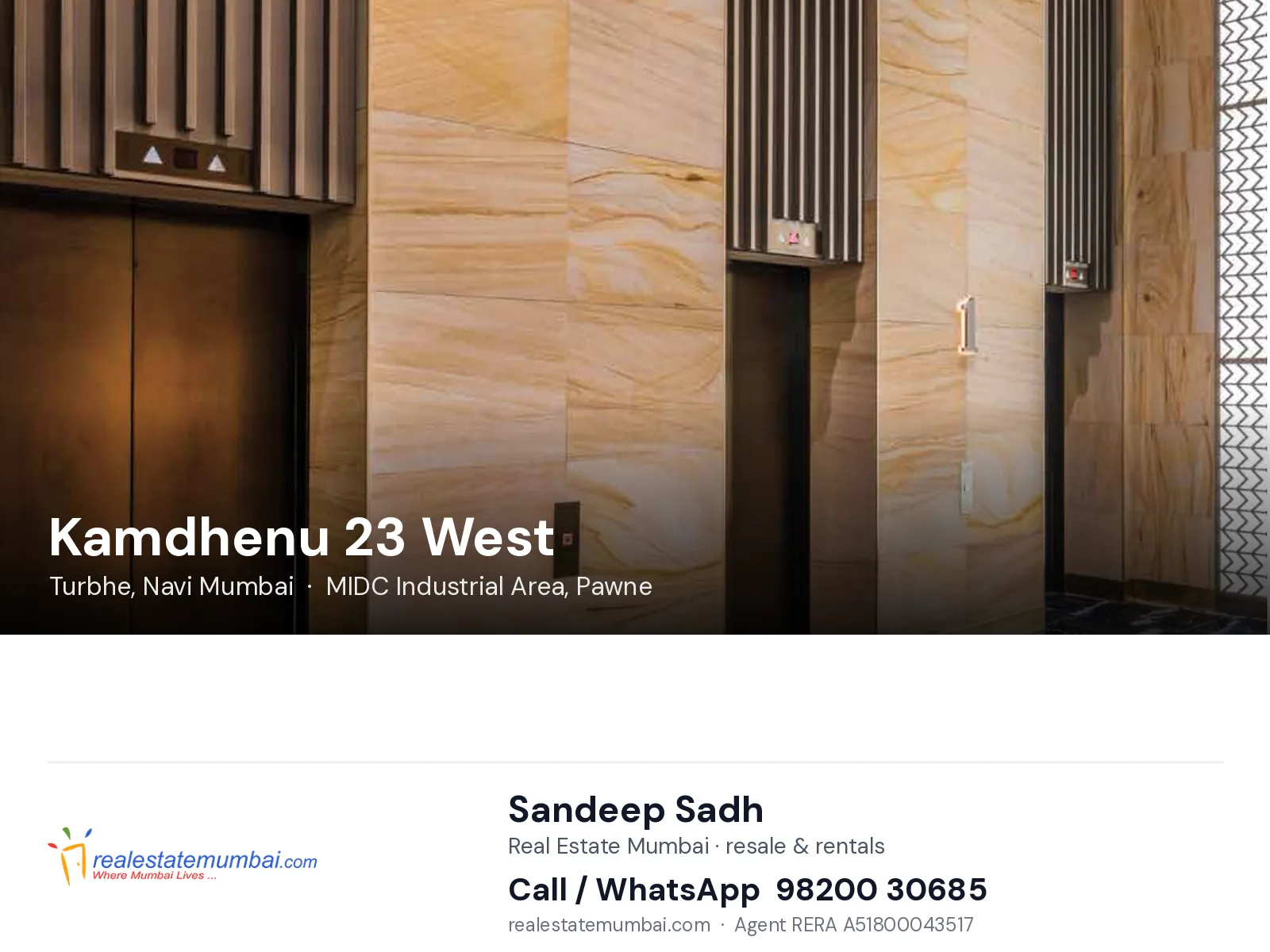 Kamdhenu 23 West, Turbhe, Navi Mumbai — flats | Real Estate Mumbai, Sandeep Sadh 98200 30685