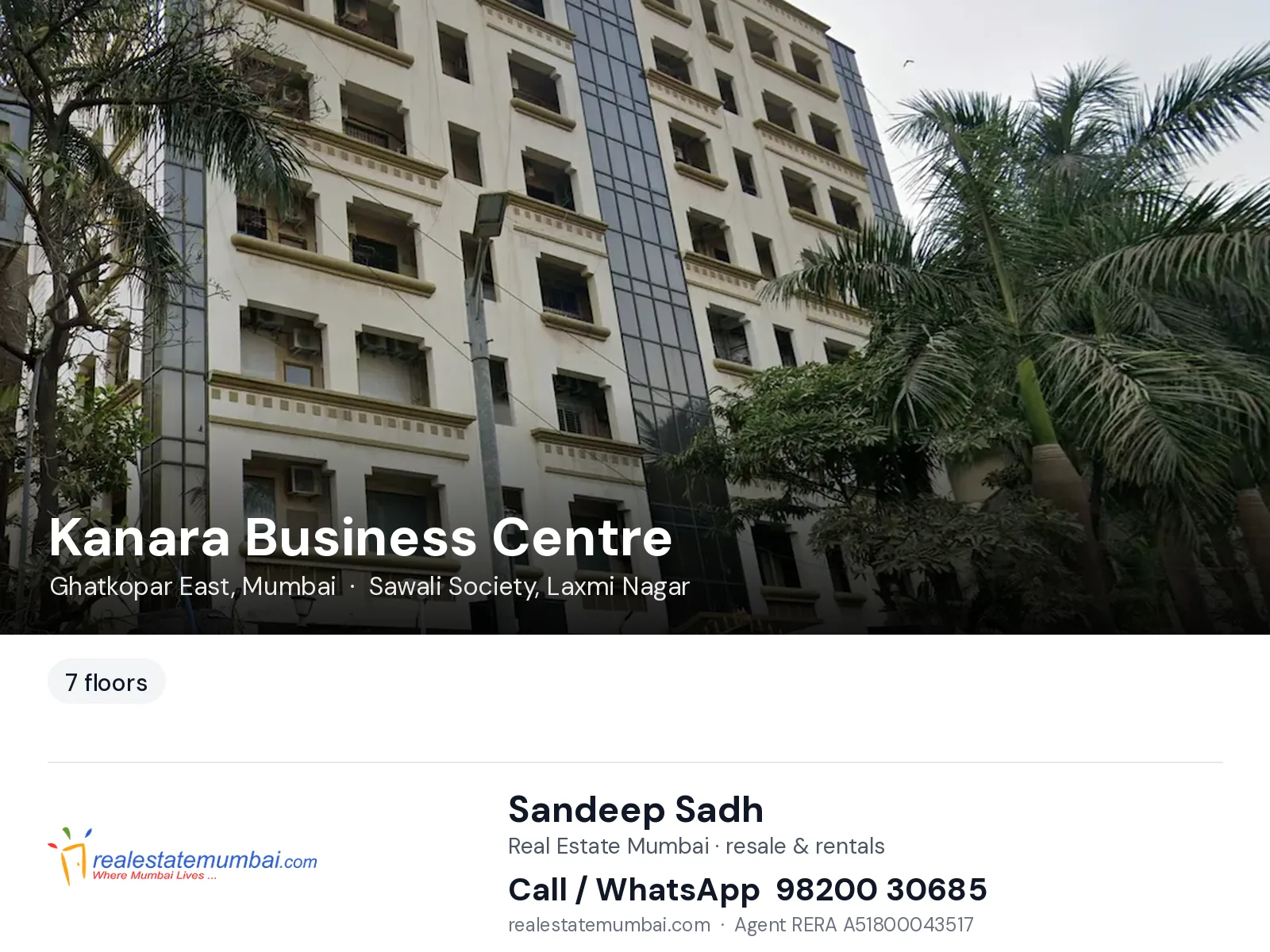 Kanara Business Centre, Ghatkopar East, Mumbai — flats | Real Estate Mumbai, Sandeep Sadh 98200 30685