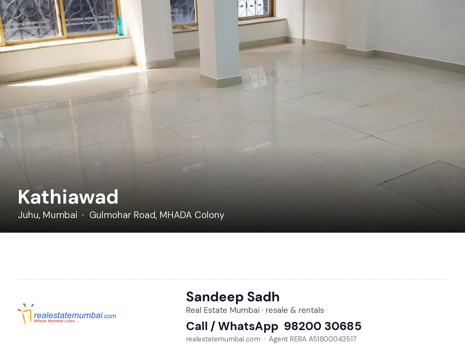 Kathiawad, Juhu, Mumbai — flats | Real Estate Mumbai, Sandeep Sadh 98200 30685