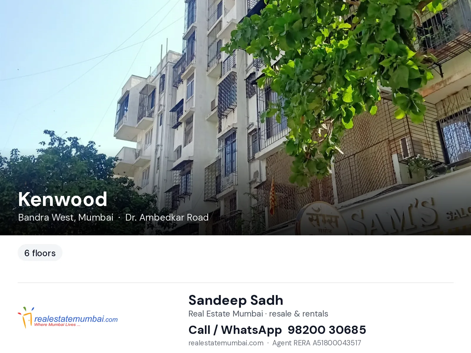 Kenwood, Bandra West, Mumbai — flats | Real Estate Mumbai, Sandeep Sadh 98200 30685