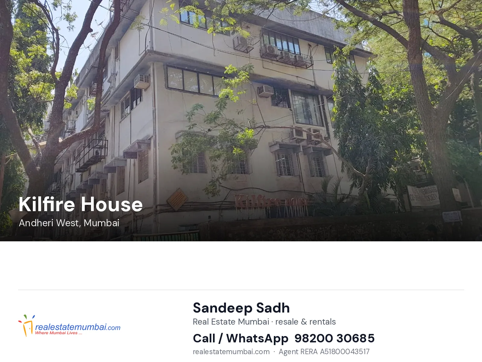 Kilfire House, Andheri West, Mumbai — flats | Real Estate Mumbai, Sandeep Sadh 98200 30685